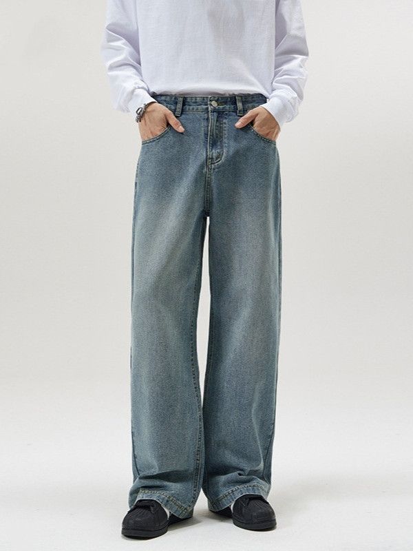 Japanese Brand Washed Vintage Light Blue Versatile Jeans Size US 32 / EU 48 - 1 Thumbnail