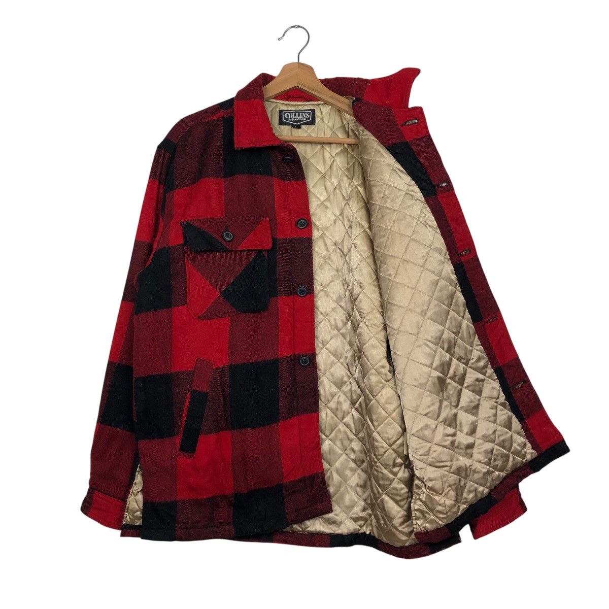 Japanese Brand 📌Vintage Wool Flannel Jacket Tartan Design Collins Size US L / EU 52-54 / 3 - 12 Thumbnail