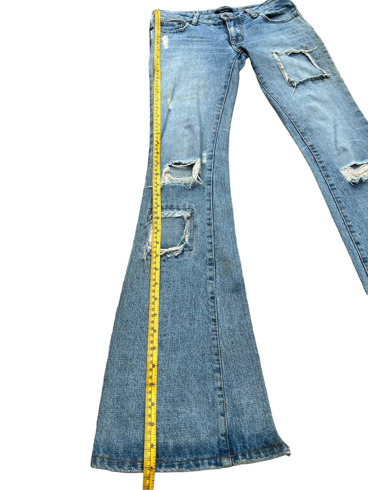 Japanese Brand Japanese Distressed Patchwork Lowrise Denim Jeans 29x34 Size US 29 - 13 Thumbnail