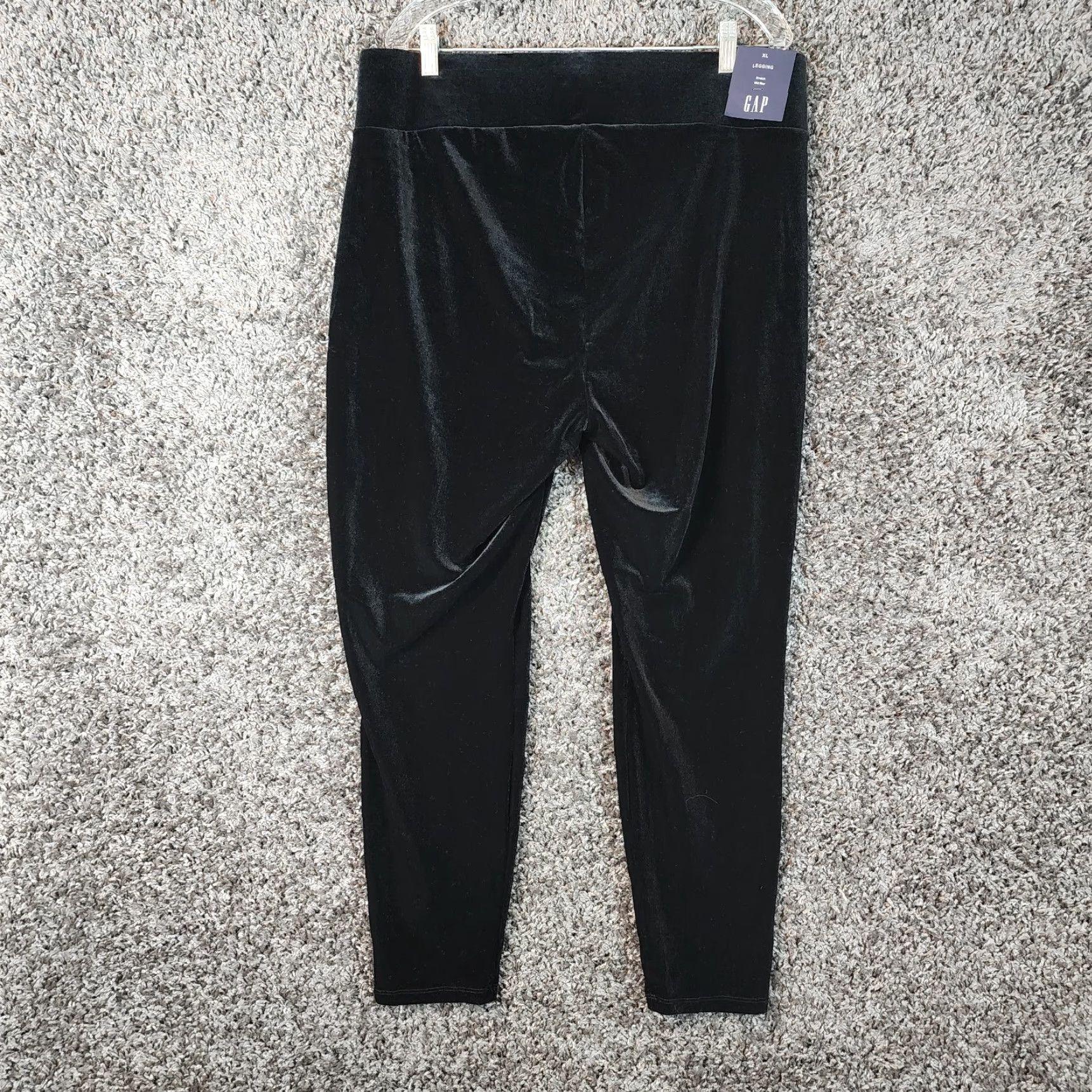 Gap Gap Leggings Women XL Black Felt Stretch Mid Rise Jegging Womens Size 40" / US 18 - 3 Thumbnail