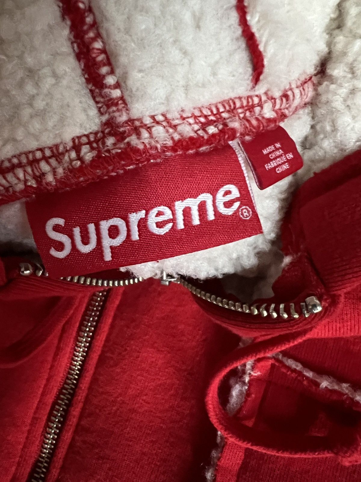 Supreme Supreme Faux Sherling Sherpa Patchwork Zip Up Hoodie Size US L / EU 52-54 / 3 - 3 Thumbnail