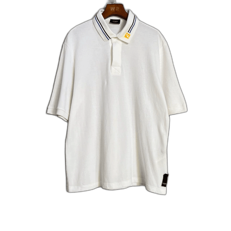 Fendi Fendi White Polo Short Sleeve Shirt Size US S / EU 44-46 / 1 - 1 Thumbnail