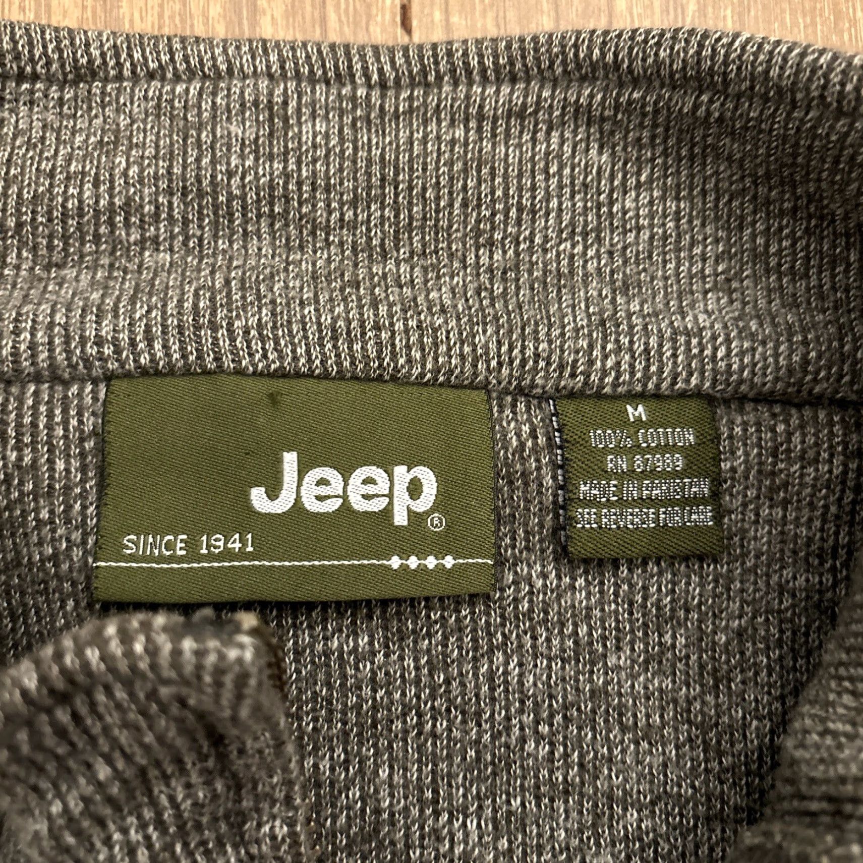 Jeep Jeep 1/4 Zip Pullover Sweater Men Medium Green Size US M / EU 48-50 / 2 - 4 Thumbnail