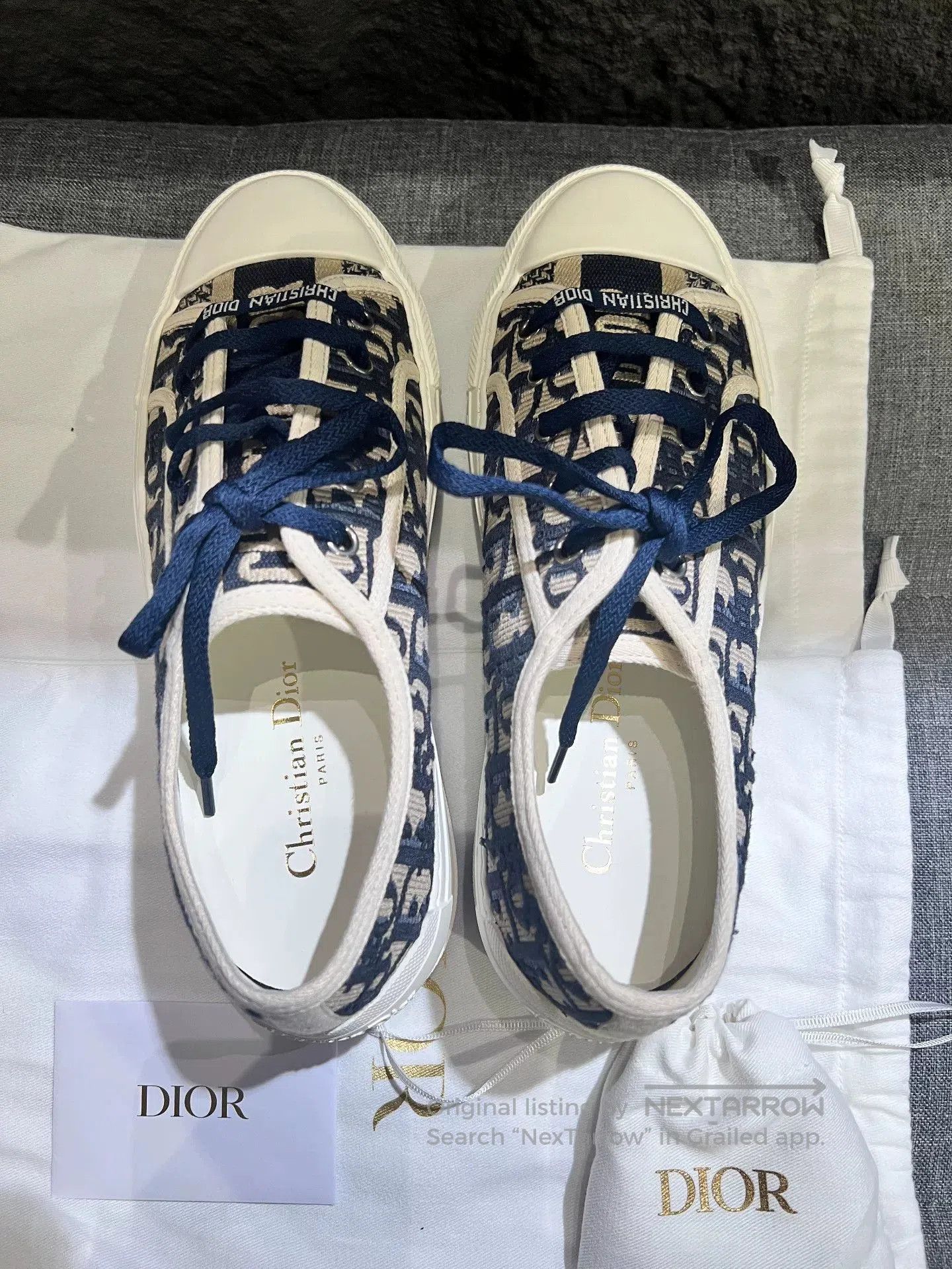 Dior dior walk'n dior embroidered canvas sneakers. Size US 7.5 / IT 37.5 - 4 Thumbnail