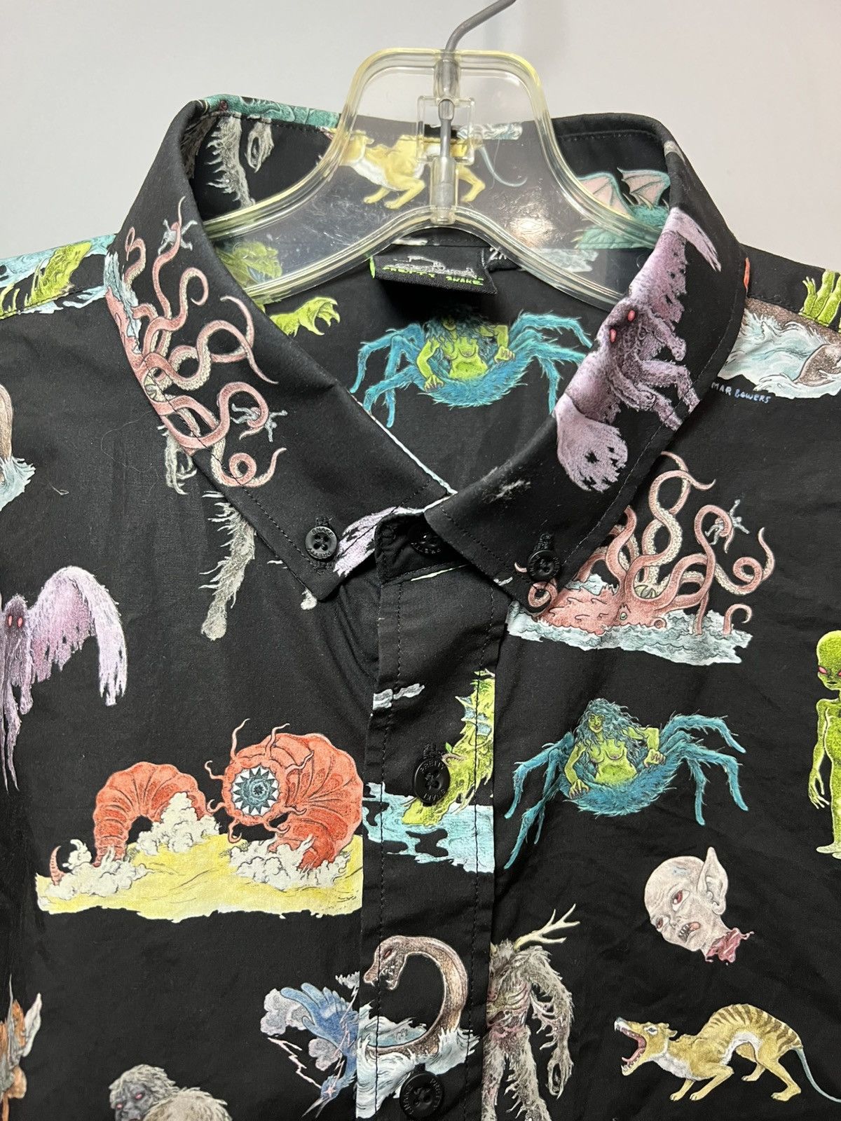 Vintage Vintage Pretty Snake freak of nature print button up t-shirt Size US XL / EU 56 / 4 - 5 Thumbnail