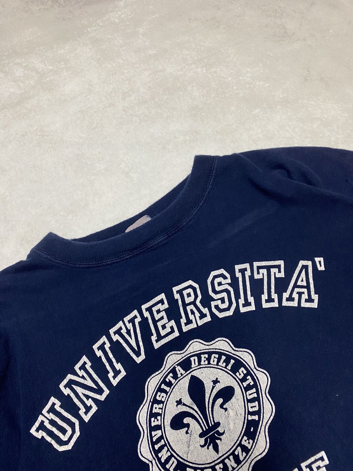 Vintage Crazy Streetwear Skater 90’s University Firenze Italian Tee Size US L / EU 52-54 / 3 - 3 Thumbnail