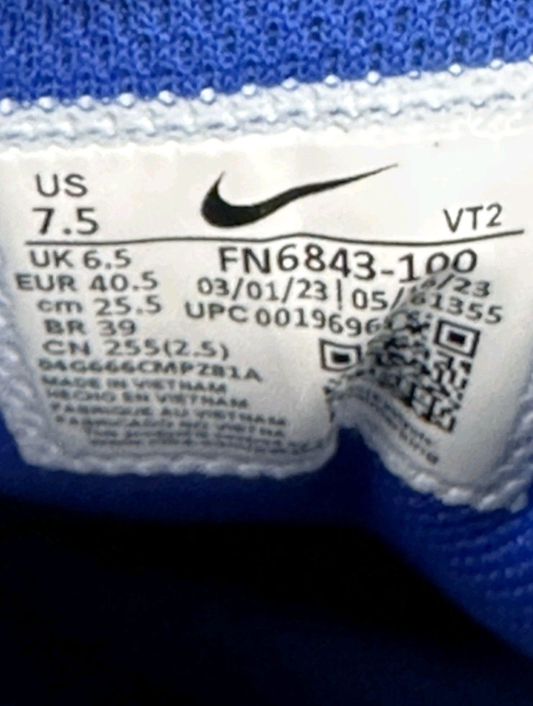Nike Nike Air Max 90 Leather White Game Royal Size 7.5 Men Size US 7.5 / EU 40-41 - 7 Thumbnail