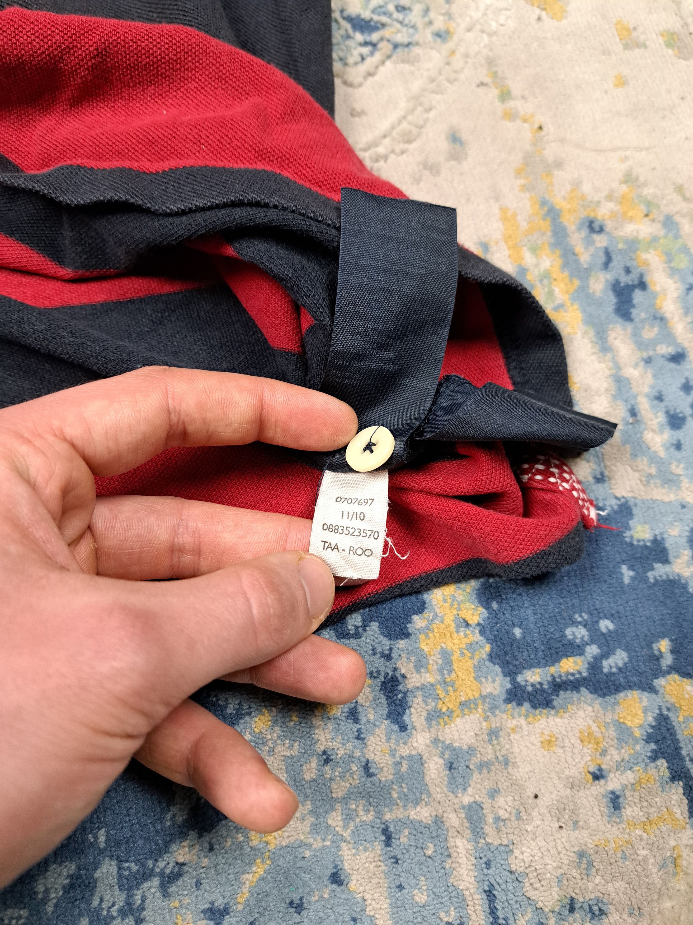 Tommy Hilfiger Hilfiger Spellout Logo Striped Rugby Polo Shirt y2k Drip Size US XL / EU 56 / 4 - 8 Thumbnail