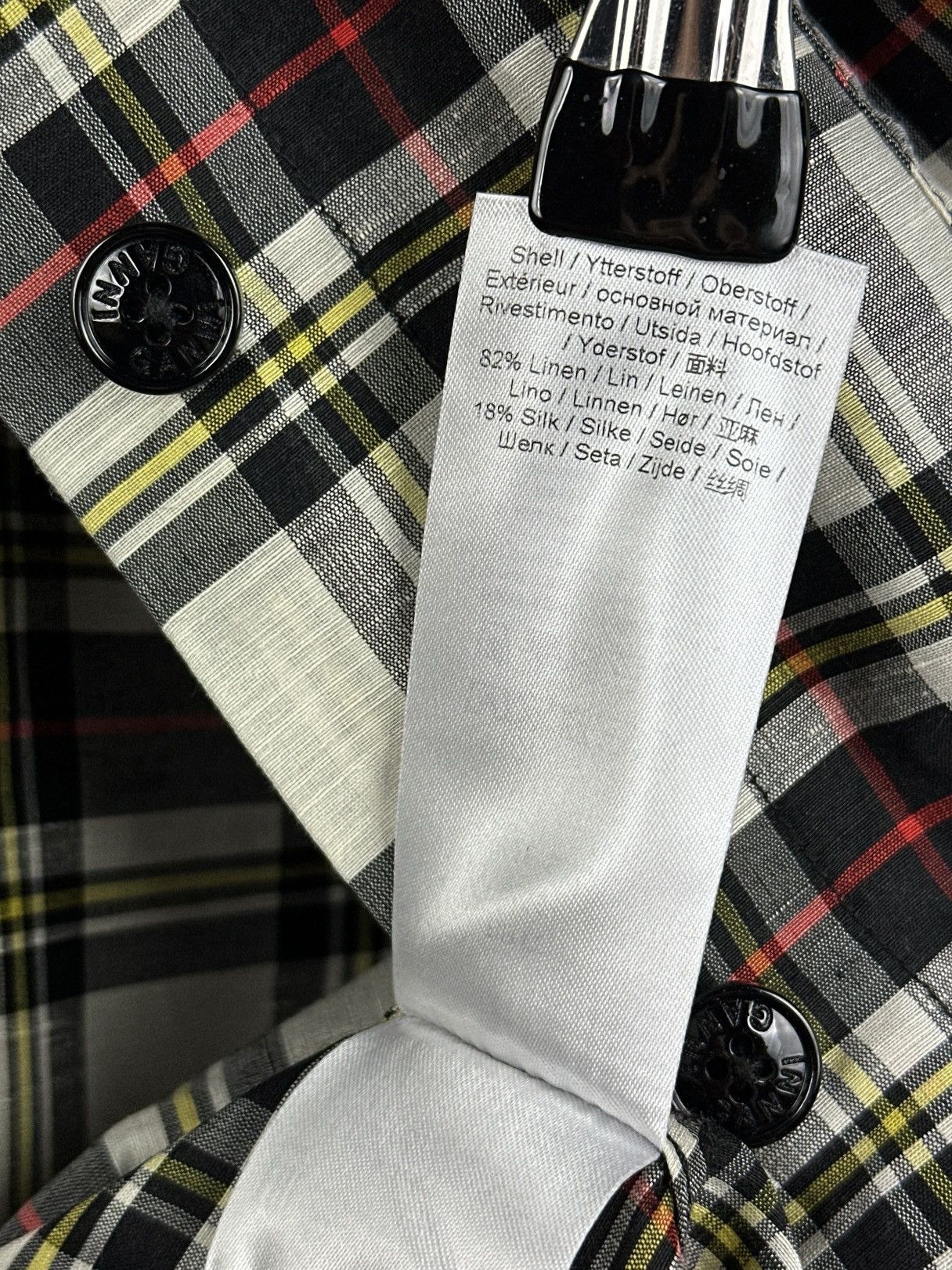 Ganni Ganni Oversized Plaid Shirt Long Sleeve Linen / Silk Pocket Size M / US 6-8 / IT 42-44 - 10 Thumbnail