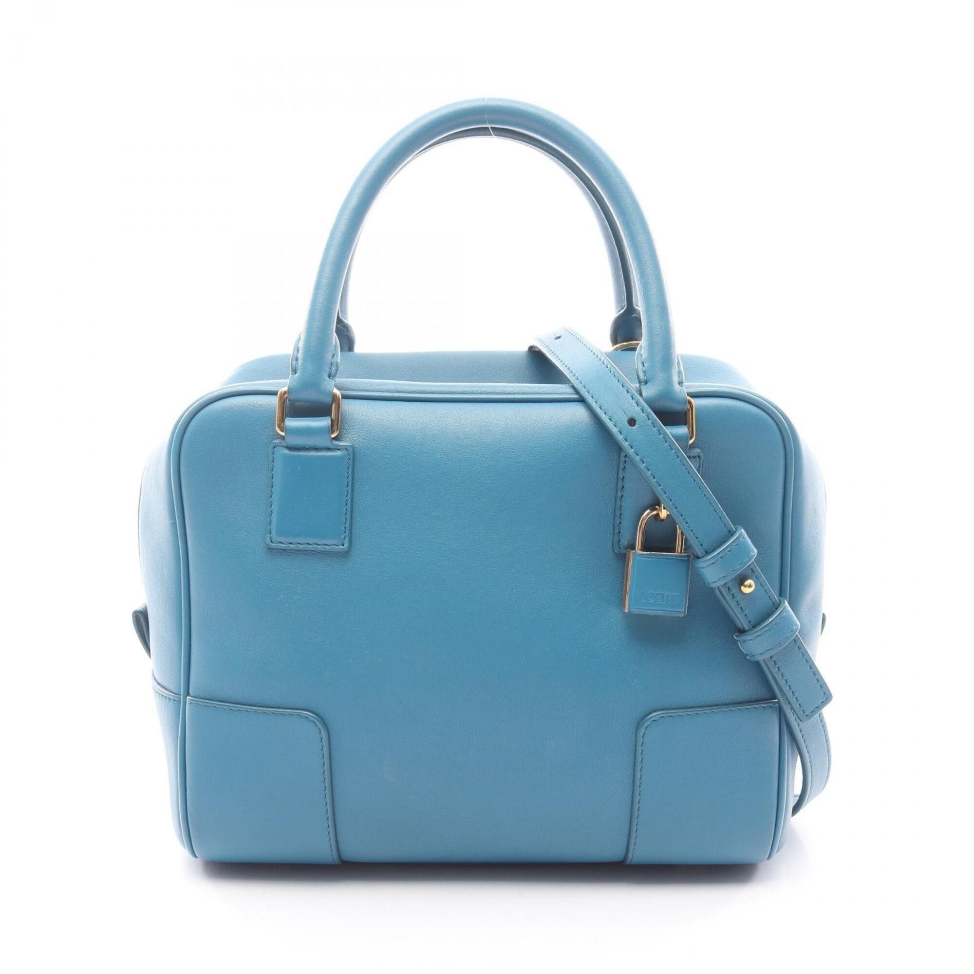 Loewe Loewe Amazona 19 Square 2-Way Handbag, Leather, Women's, Blue Size ONE SIZE - 1 Thumbnail