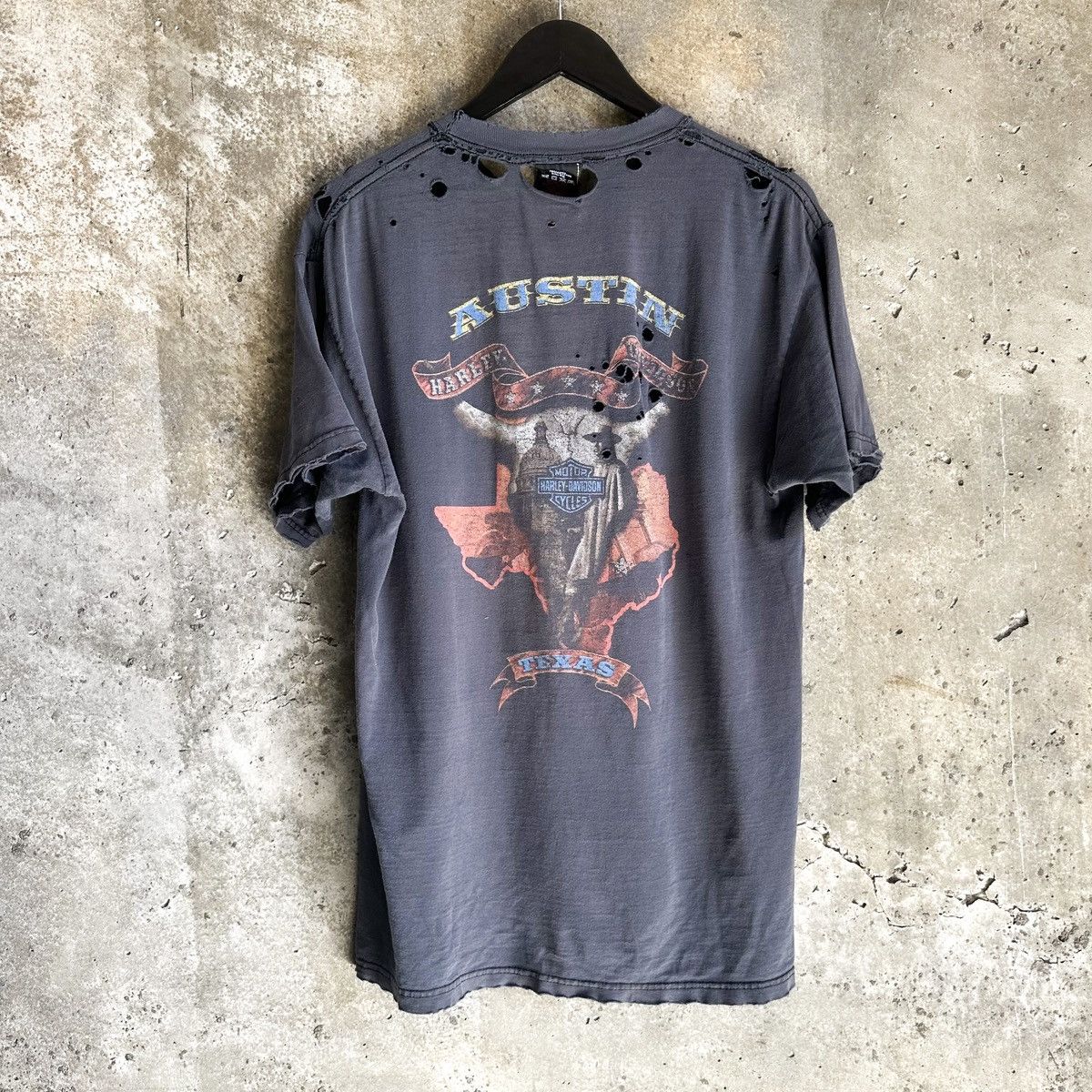 THRASHED Vintage Harley Davidson “Austin Texas” T Shirt