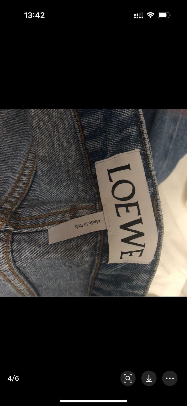 Loewe Loewe High waist wide leg white bottom jeans fisherman pan Size 24" / US 00 / IT 34 - 6 Thumbnail