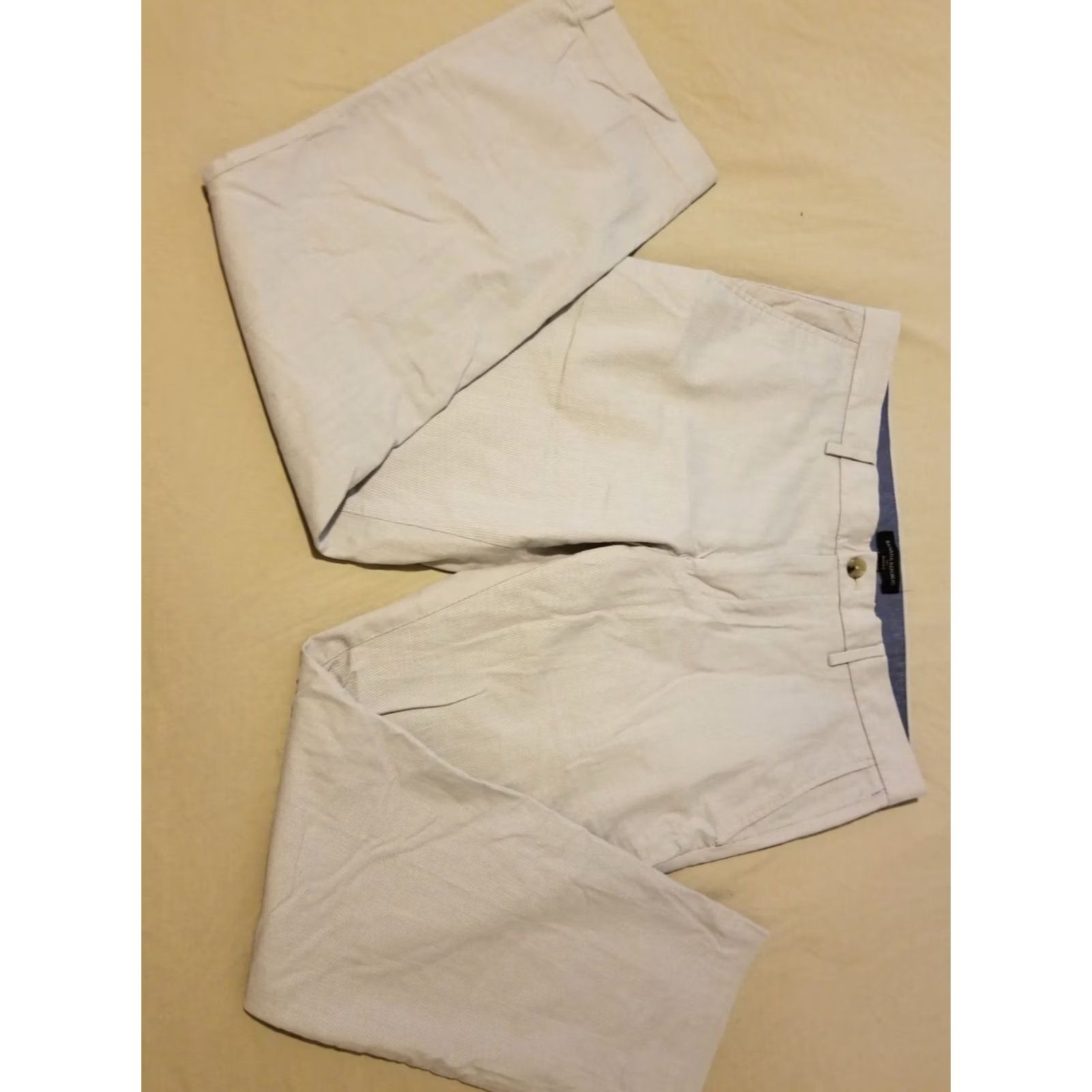 Banana Republic Banana Republic Dress Pants Mens 34x30 Cotton Beige Slack Chino Trousers Smart Slim 30 Inseam Regular Size 34x30 Beige Dress Pants Mens Ban Republic Size US 34 / EU 50 - 3 Thumbnail