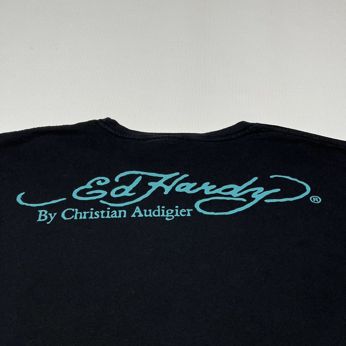 Ed Hardy × Vintage Ed Hardy Tee Shirt Black Dragon Eagle Christian Audigier Size US XL / EU 56 / 4 - 12 Thumbnail