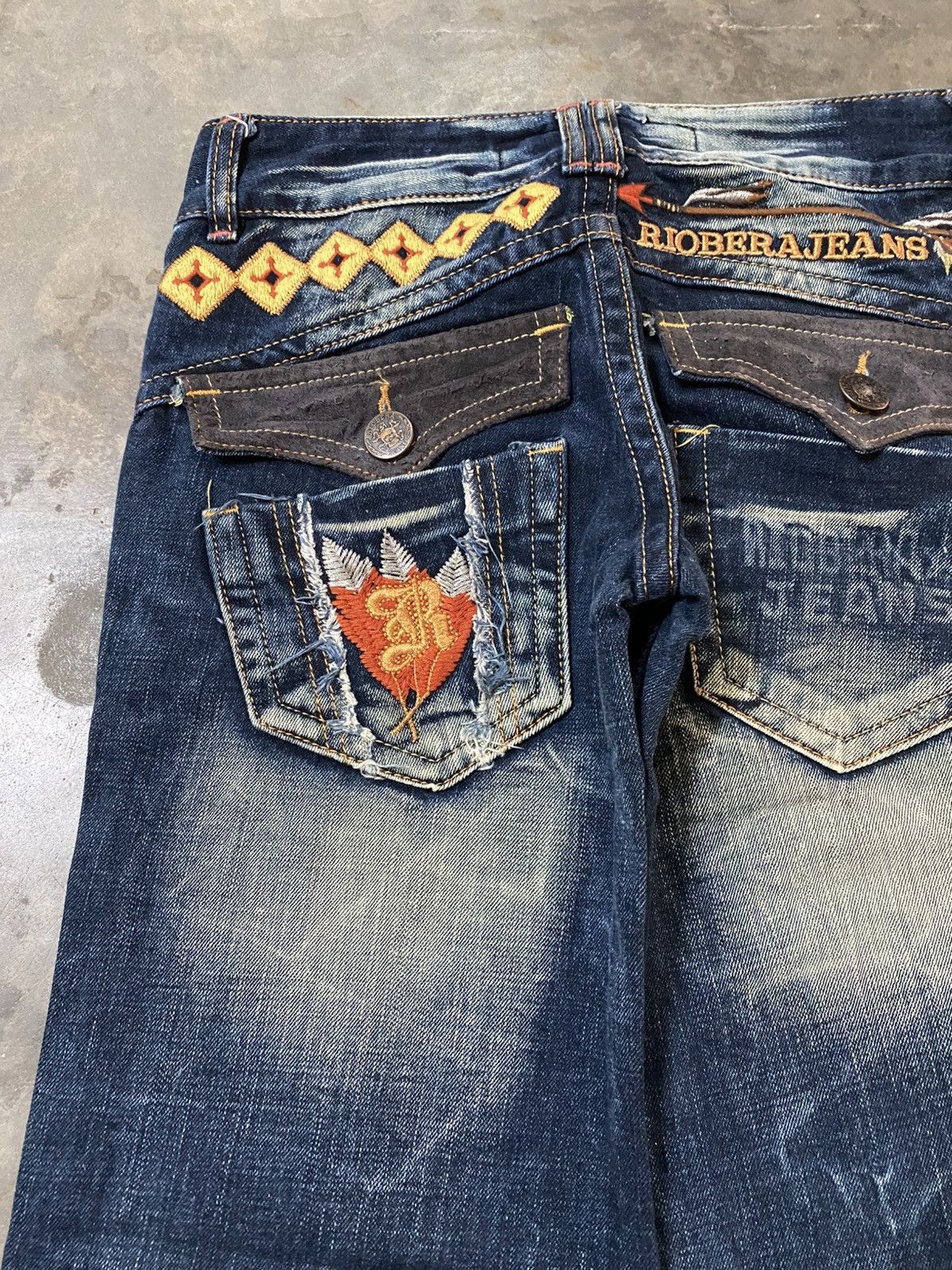 Flare Jeans Japanese Riobera Mud Rusty Denim @216