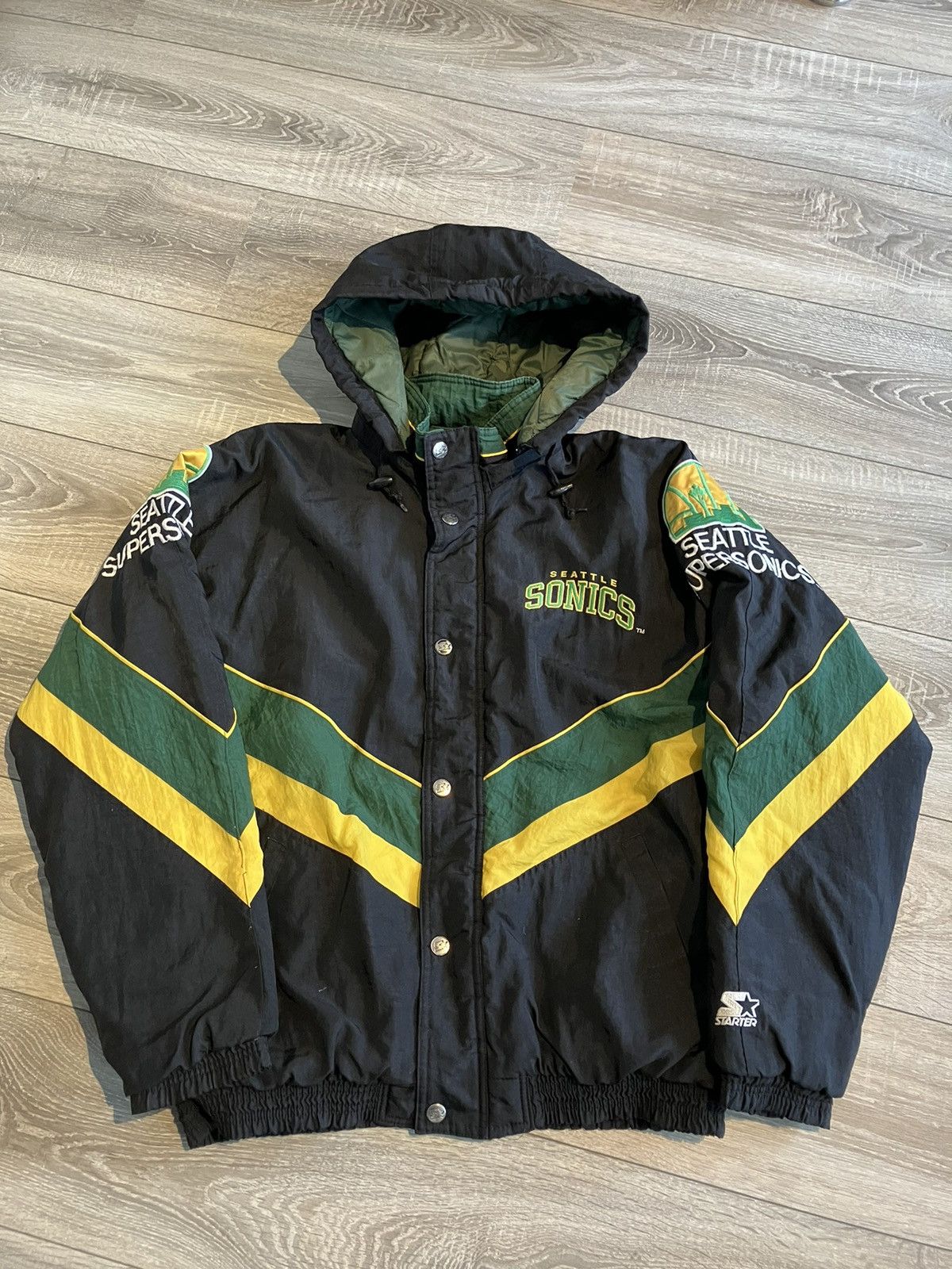 Sweat Vintage Basketball Starter Seattle Supersonics - Taille M - Joueur Detlef Schrempf - Occasion