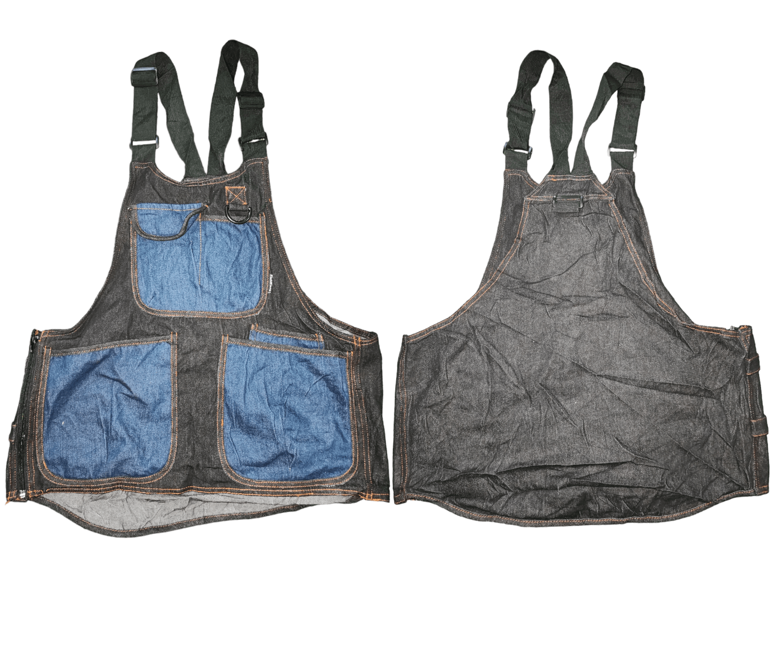 image of Distressed Denim x Vintage Fieldcore Blue Denim Bib Worker Apron Free Size, Men's (Size Large)