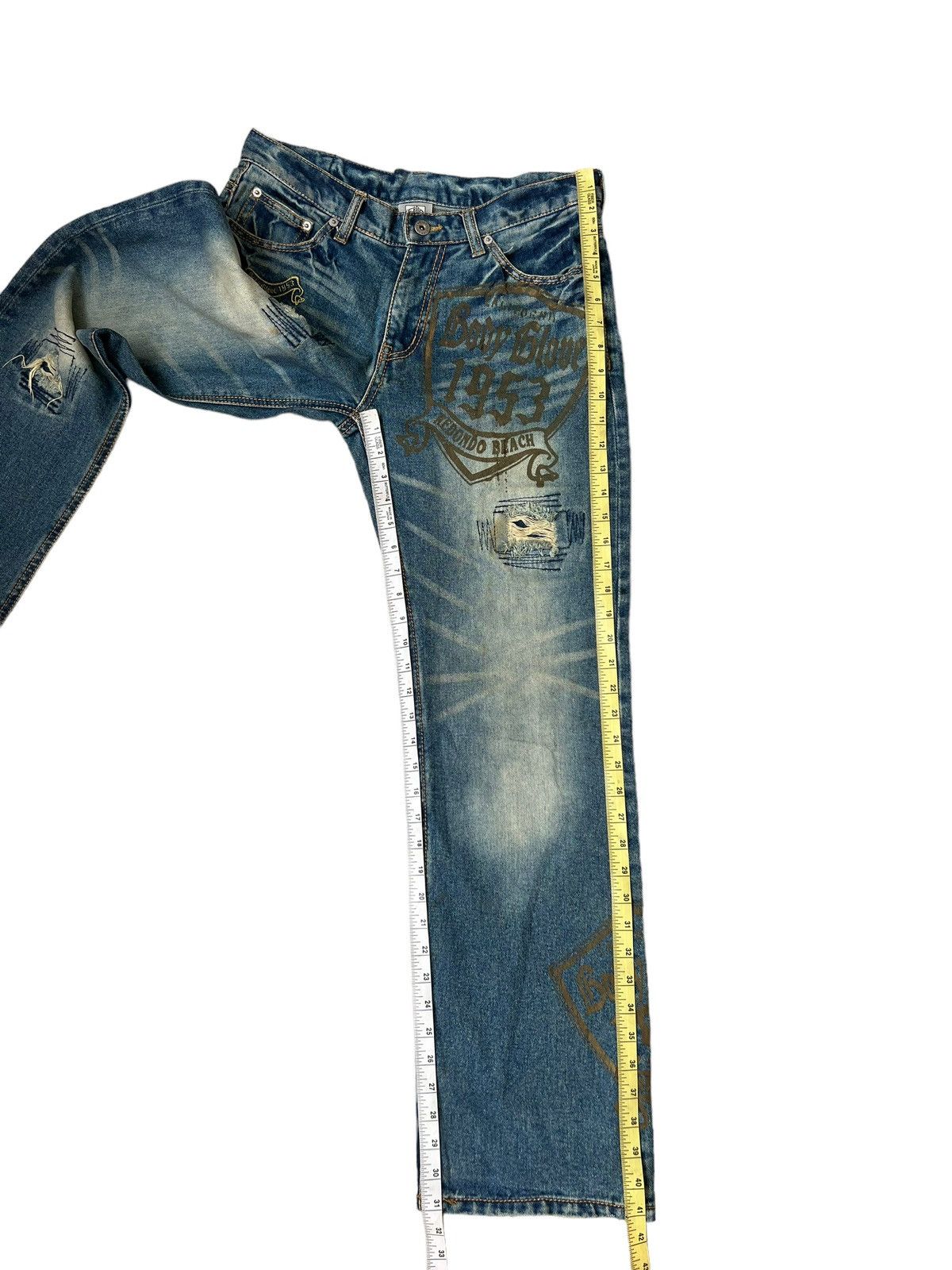 Body Glove Vintage Y2K Body Glove Distress Dirty Muddy Denim Jeans Size US 31 - 5 Thumbnail