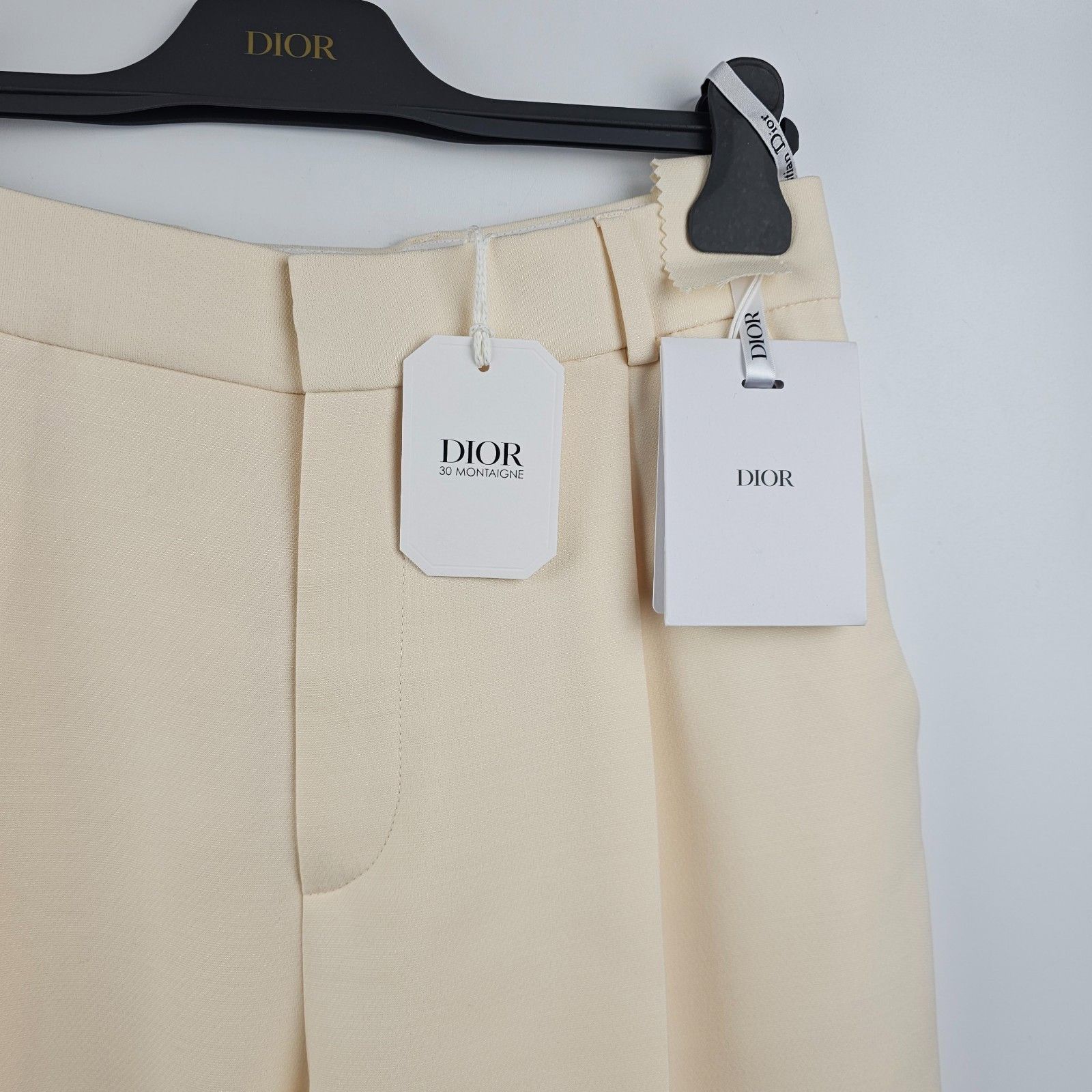 Dior DIOR $2600 Ecru Wool/Silk Flared Pants New & Authentic (Wome Size 26" / US 2 / IT 38 - 5 Thumbnail