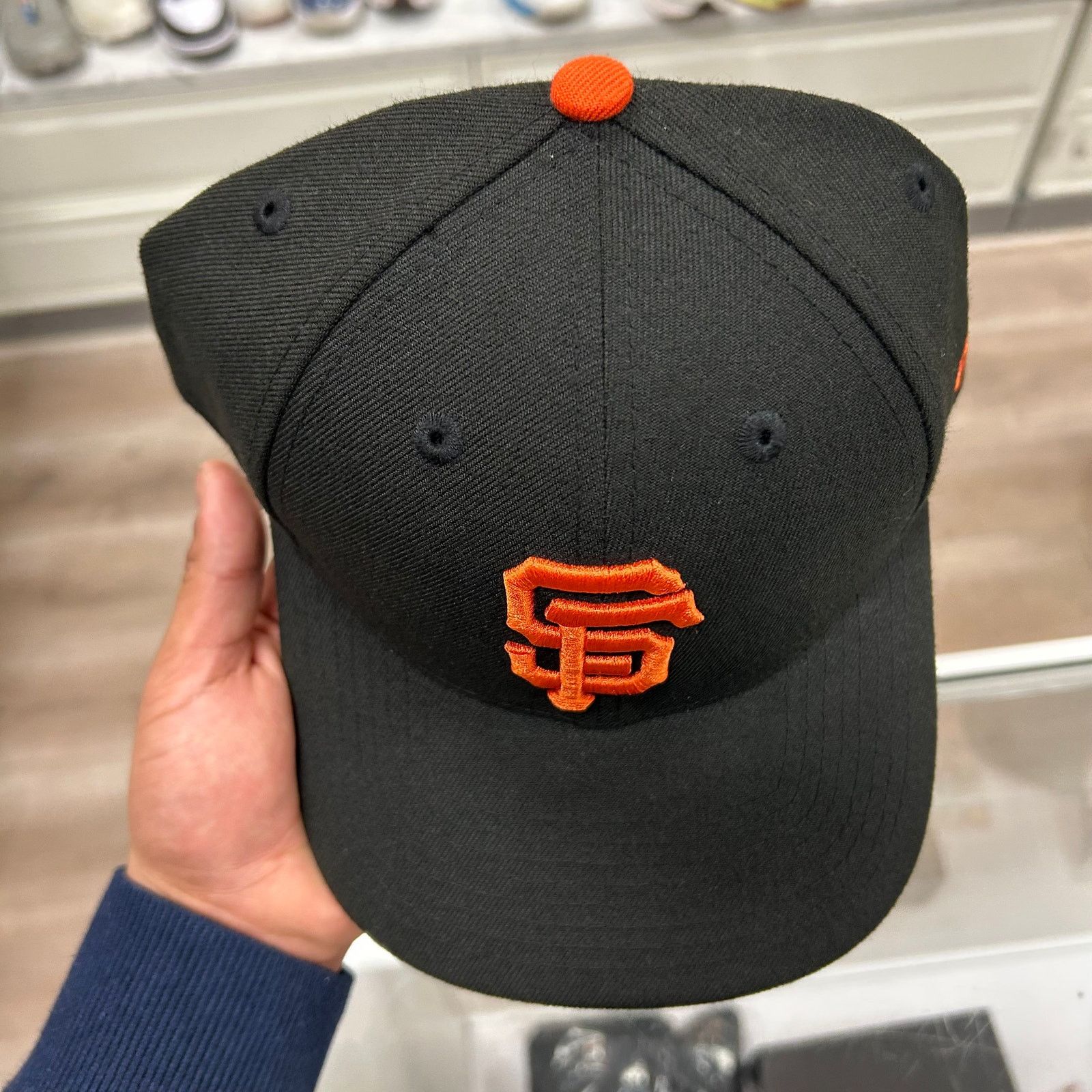 New Era San Francisco Giants SF Black Orange New Era Strap Back Hat Size ONE SIZE - 3 Thumbnail