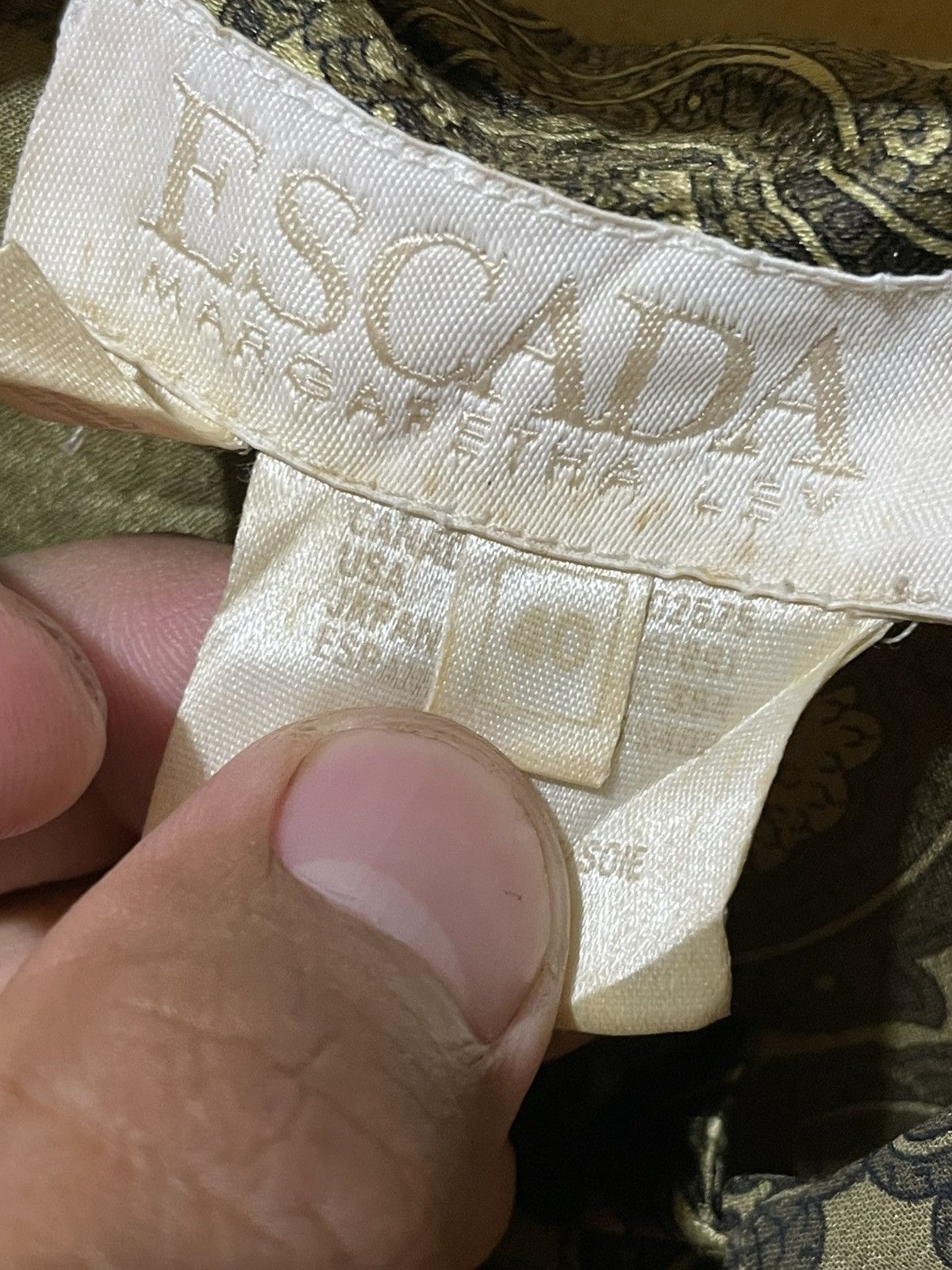 Escada Vintage 80s ESCADA by Margaretha Ley Silk Paisley Shirt Size L / US 10 / IT 46 - 7 Thumbnail