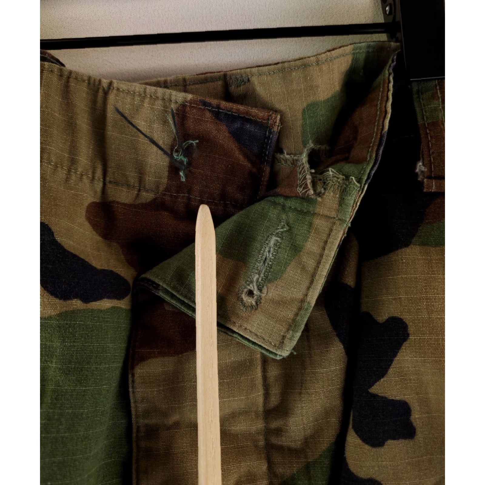 Vintage US Military Pants Cargo Woodland Camo Mens L 37x31 Size US 33 - 2 Thumbnail