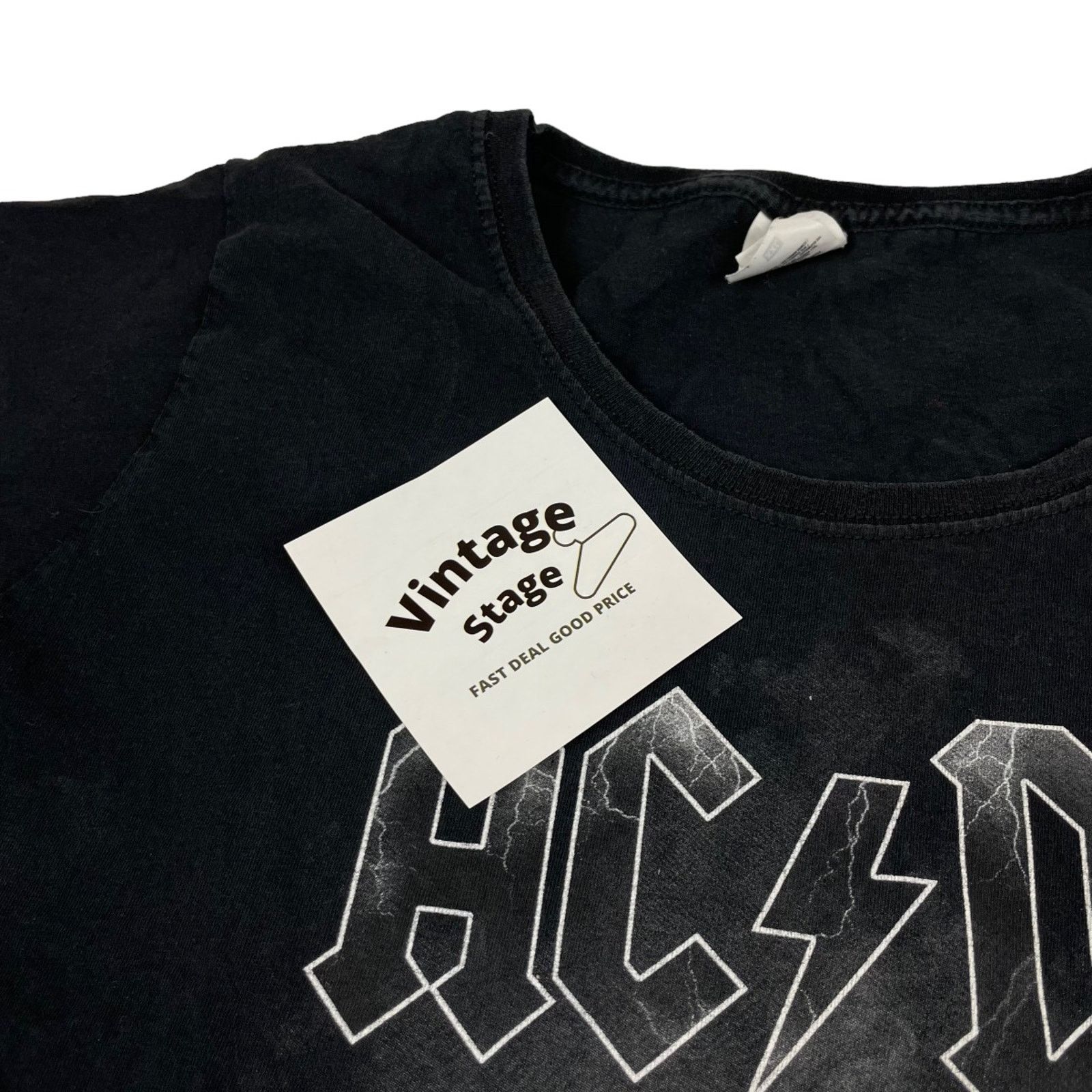 Fruit Of The Loom Vintage AC/DC Me Salute You T Shirt Size XXL Black Size XXL / US 16-18 / IT 52-54 - 3 Thumbnail
