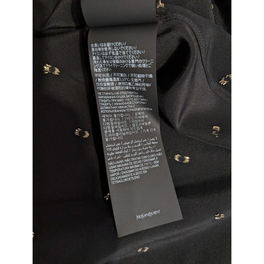 Saint Laurent Paris o1rshd1 Collar Classic Shirt in Black/Gold Size US XL / EU 56 / 4 - 16 Thumbnail