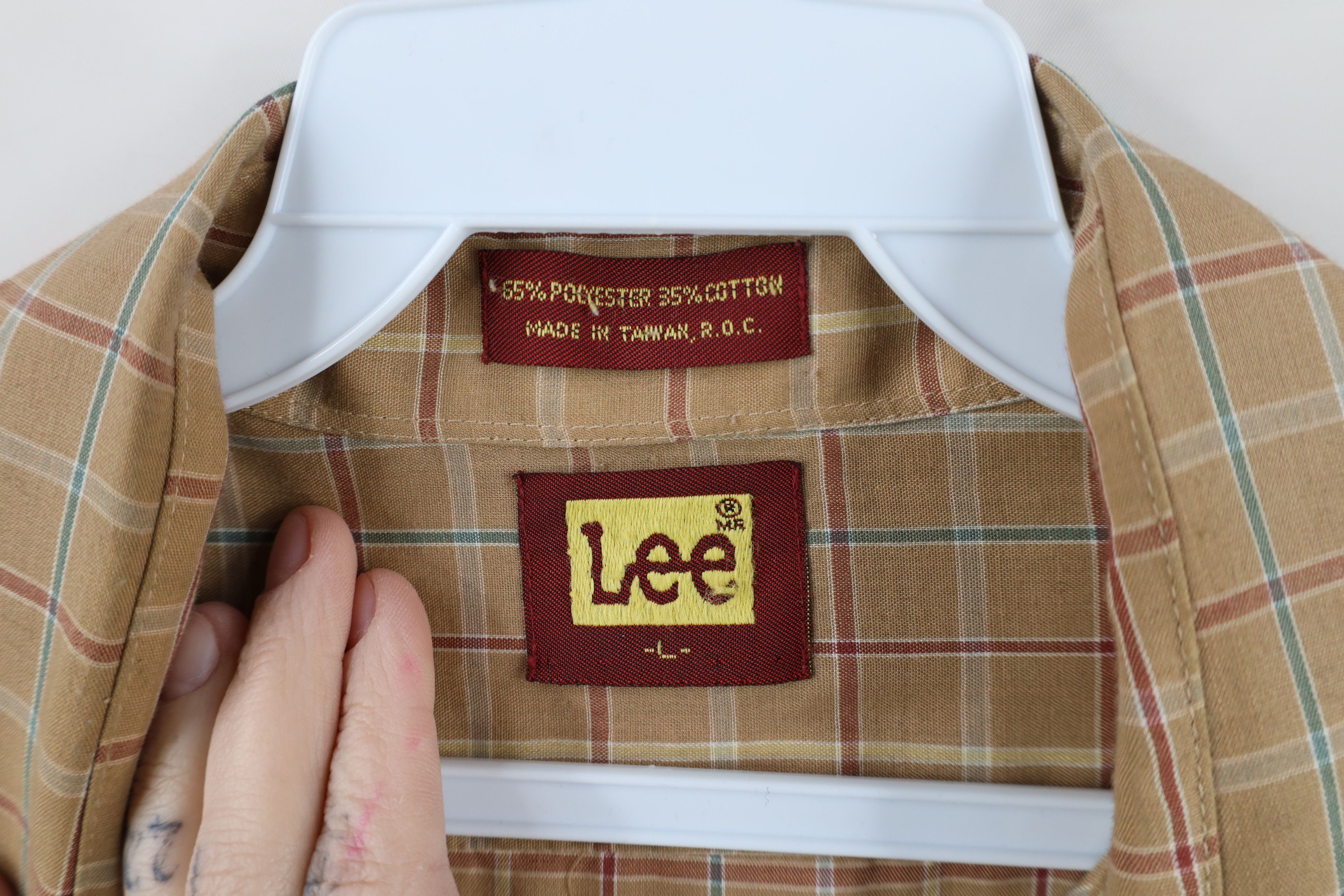 Lee × Vintage Vintage 70s 80s Lee Cowboy Rodeo Collared Button Shirt Size US L / EU 52-54 / 3 - 5 Thumbnail
