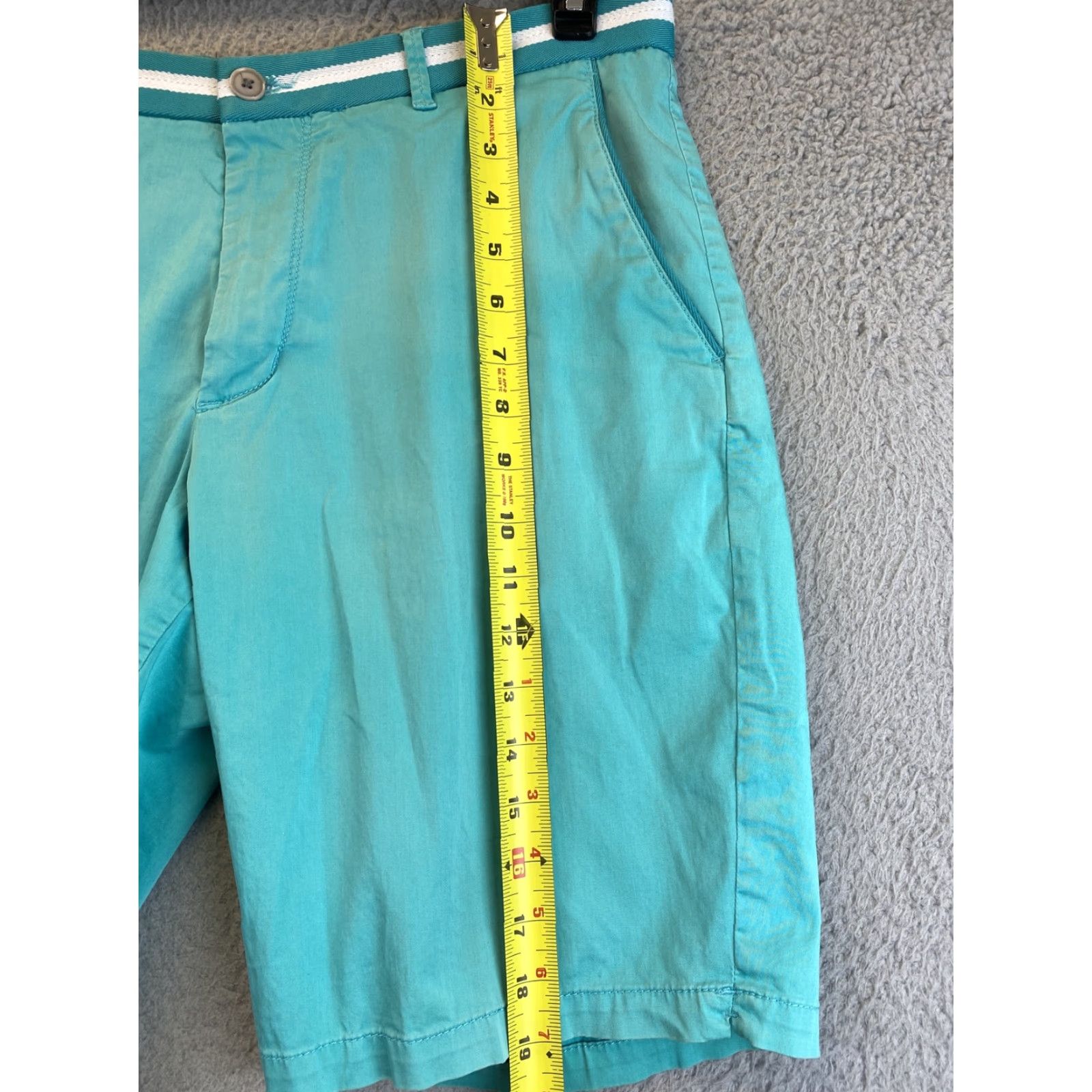 Hugo Boss VINTAGE Hugo Boss Chino Shorts Mens 32R Mint Green Aqua 93-45 34? Size US 32 / EU 48 - 7 Thumbnail