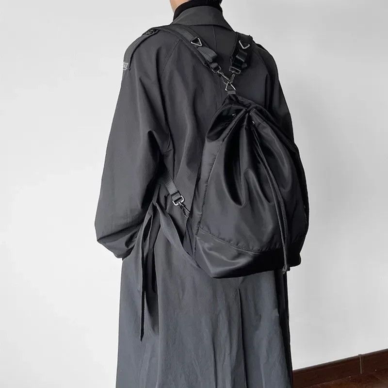 Japanese Brand × Vintage Drawstring Backpack Waterproof nylon School bags Size ONE SIZE - 7 Thumbnail