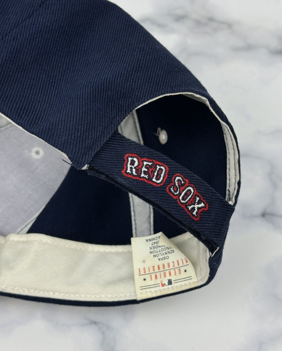 New Era Boston Red Sox MLB Hat Fan Favorite Navy Blue Baseball Cap Size ONE SIZE - 6 Thumbnail