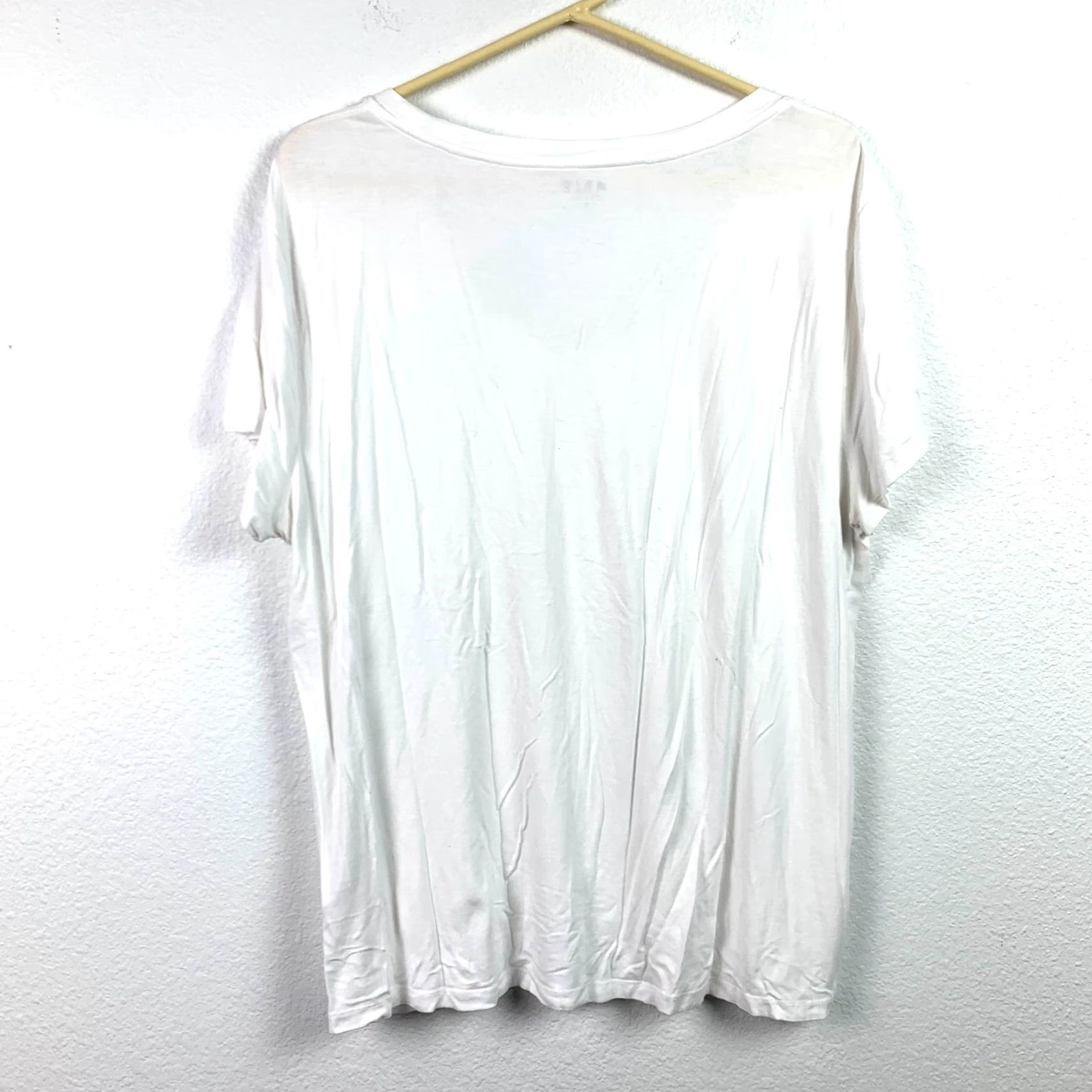 Vintage VINTAGE Able Drapey Tee White T-Shirt Scoop Neck XL Women Long Sleeve Pullover Shirt Casual 80s 90s Womens Size XL / US 12-14 / IT 48-50 - 4 Thumbnail