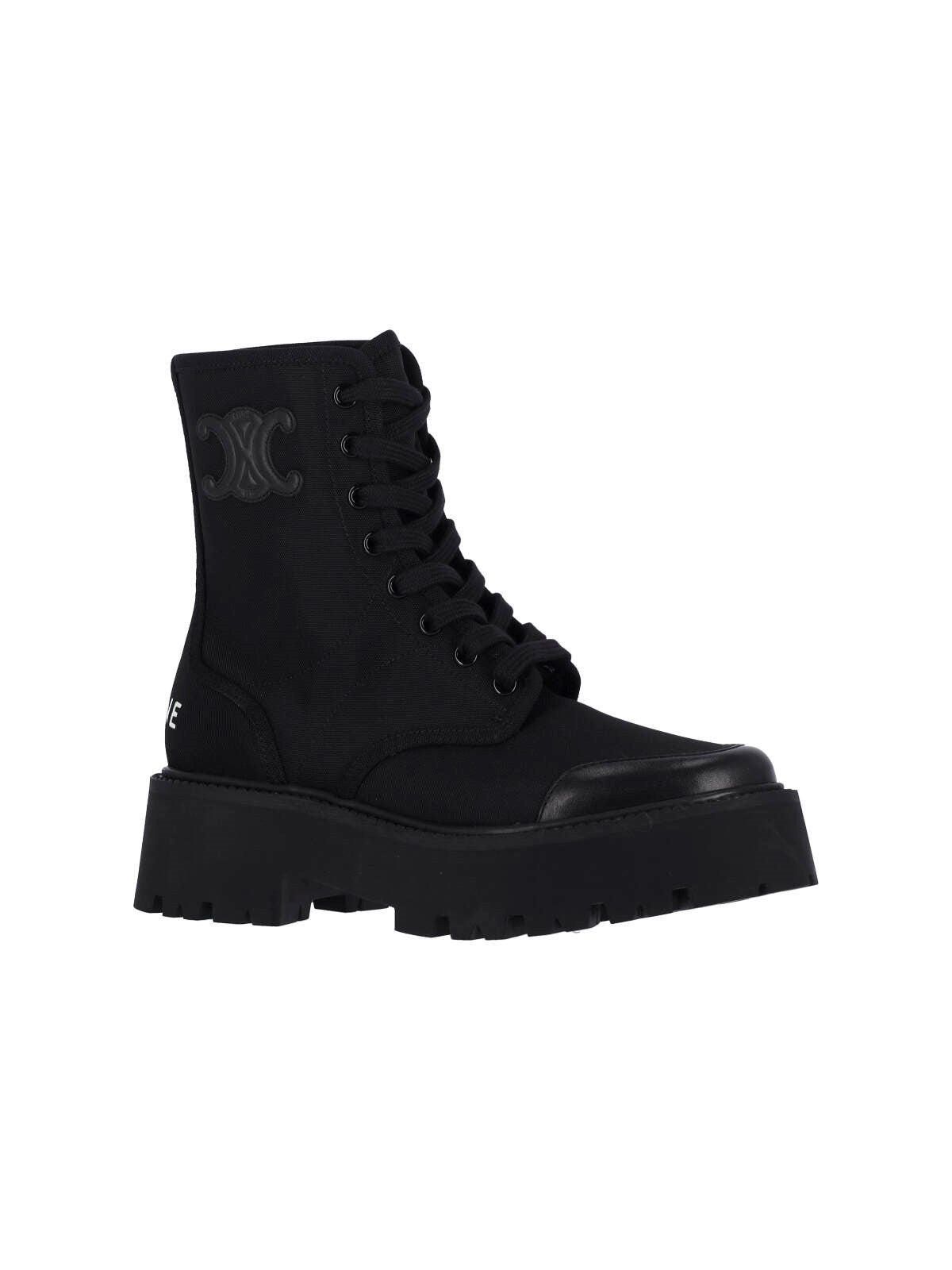 Celine CELINE BULKY LACED UP BOOT IN NYLON SIZE 37 Size ONE SIZE - 2 Thumbnail