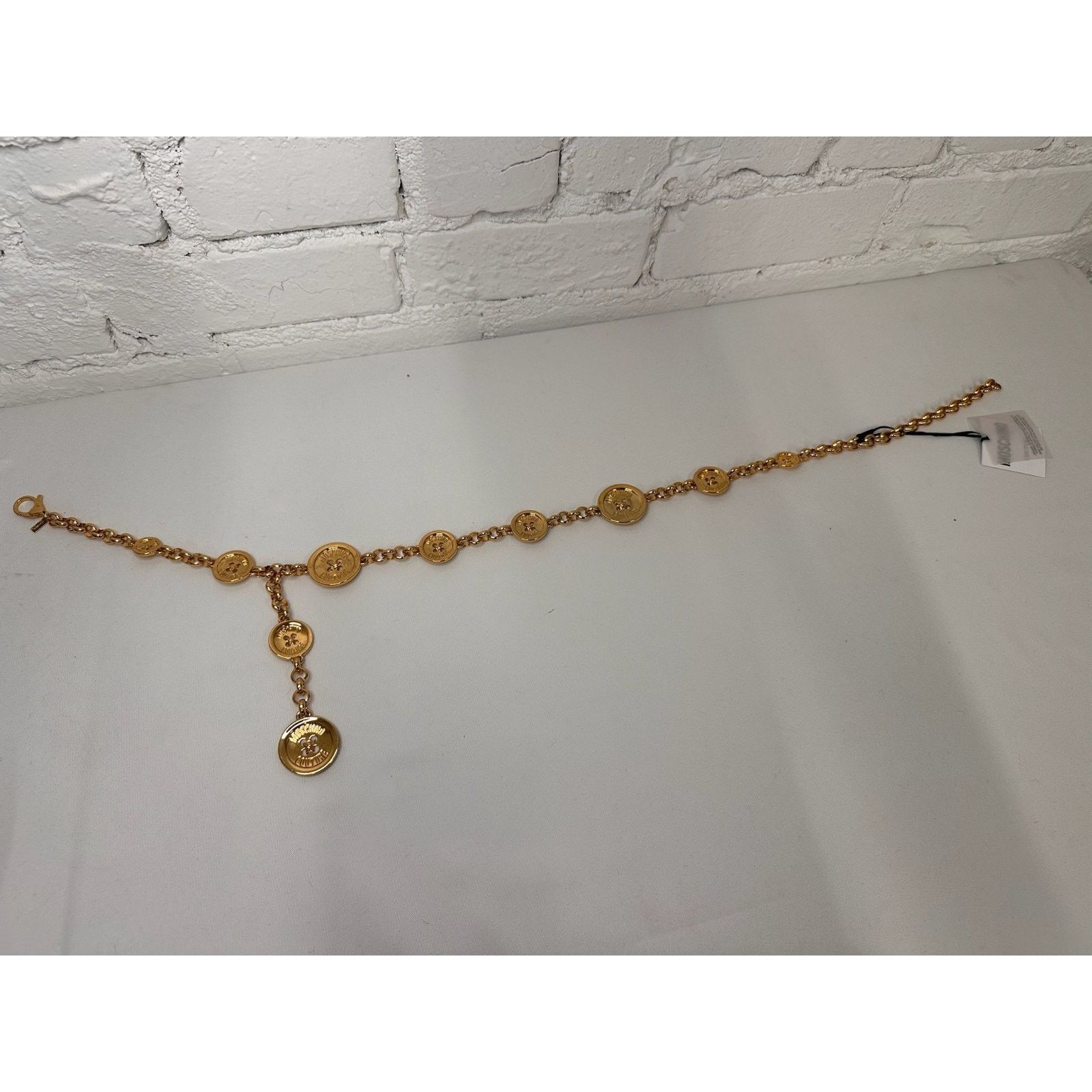 Moschino AW23 Moschino Couture Jeremy Scott Gold Dress Belt Buttons Size ONE SIZE - 2 Thumbnail