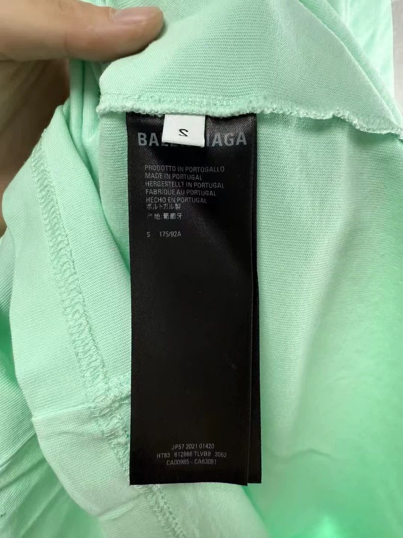 Balenciaga Balenciaga Mint Green Short Sleeve TShirt-2505 Size US S / EU 44-46 / 1 - 4 Thumbnail