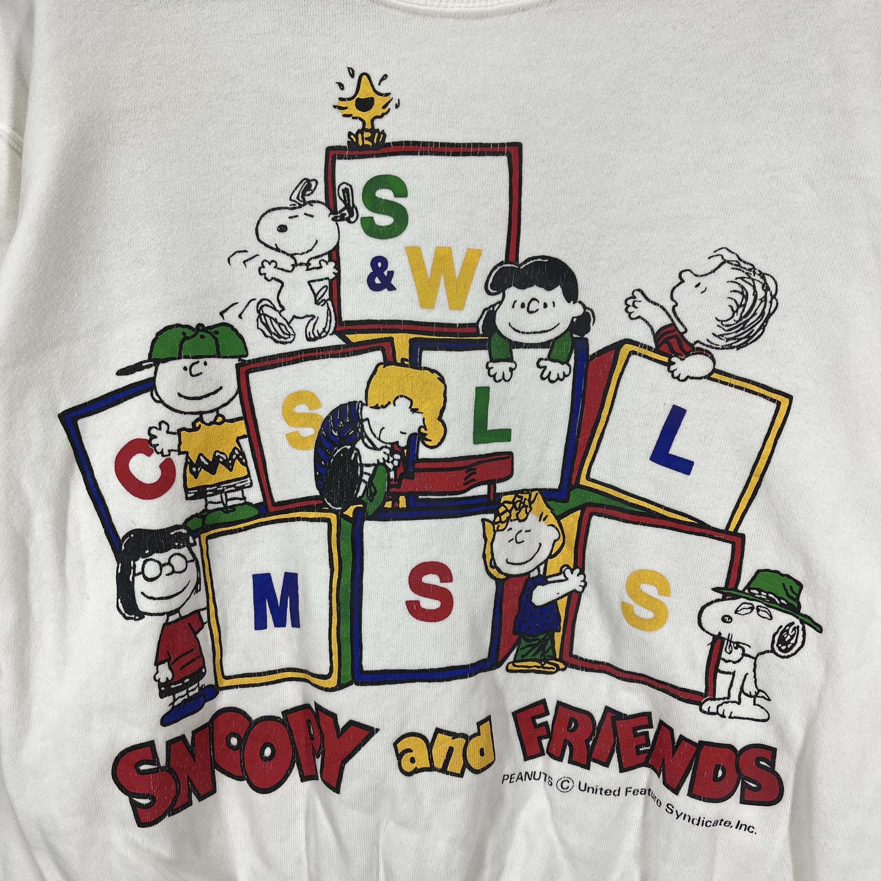 Peanuts Vintage SNOOPY AND FRIENDS Women Sweatshirt #1410/AW Size S / US 4 / IT 40 - 2 Thumbnail