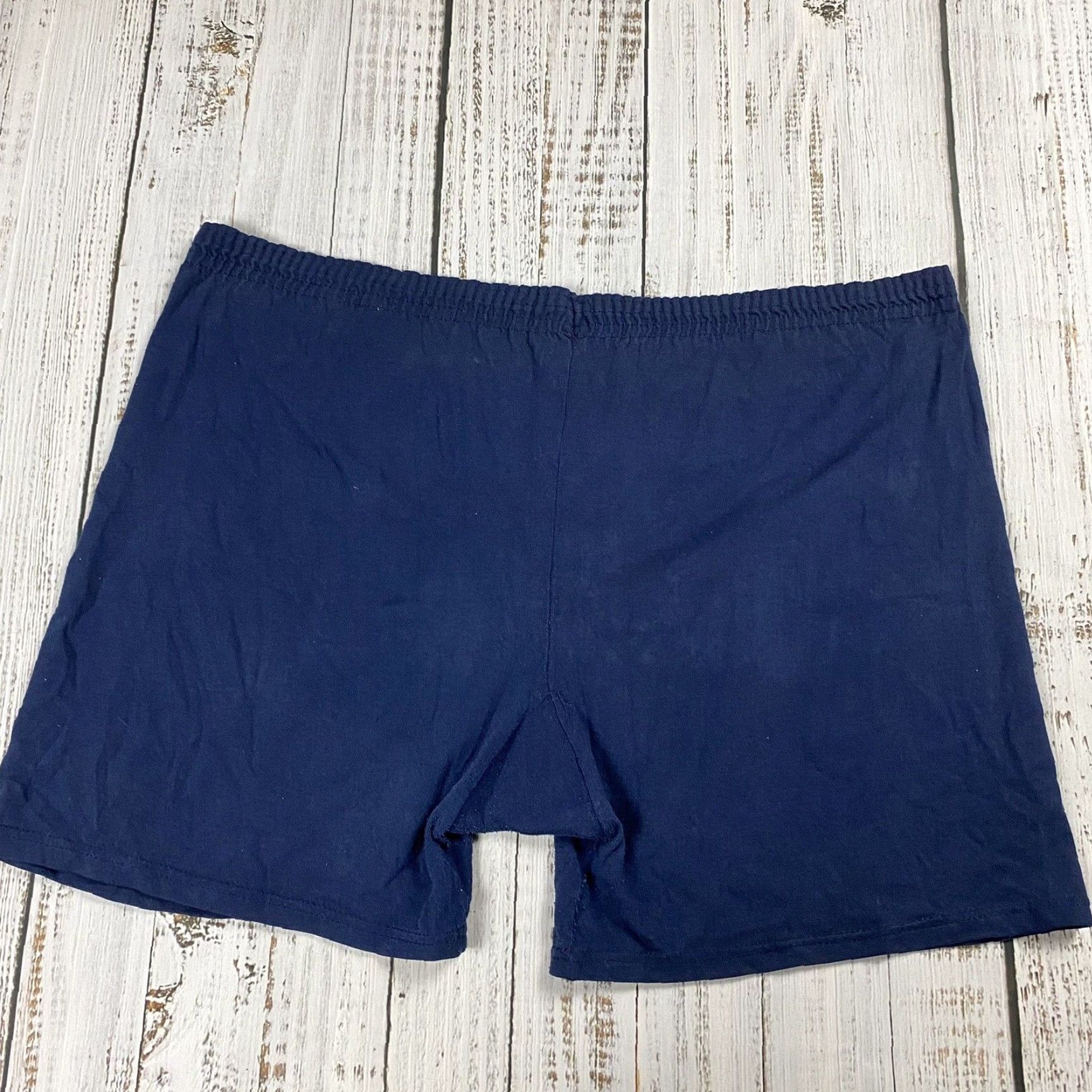 Soffe VINTAGE 90s Navy Shorts Men's 2XL Athletic Casual Made in USA Blue Cotton Blend Spellout Military Logo Size US 39 - 6 Thumbnail