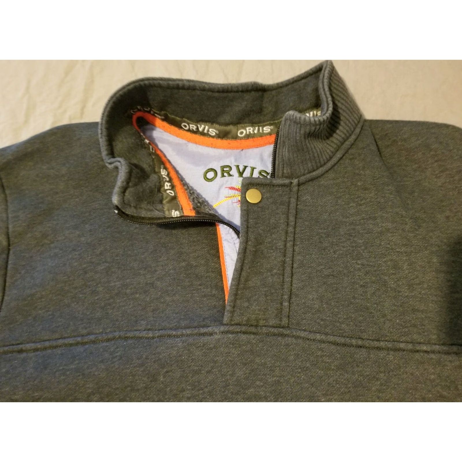 Orvis Orvis Mens Polo Sweater L Gray Cotton Pullover Shirt Vintage? Size US L / EU 52-54 / 3 - 2 Thumbnail