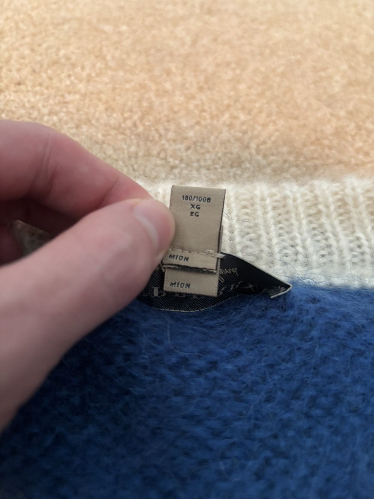 Burberry Burberry Osbourne Crewneck Sweater Wool Knit Logo Sweater Size US XL / EU 56 / 4 - 4 Thumbnail