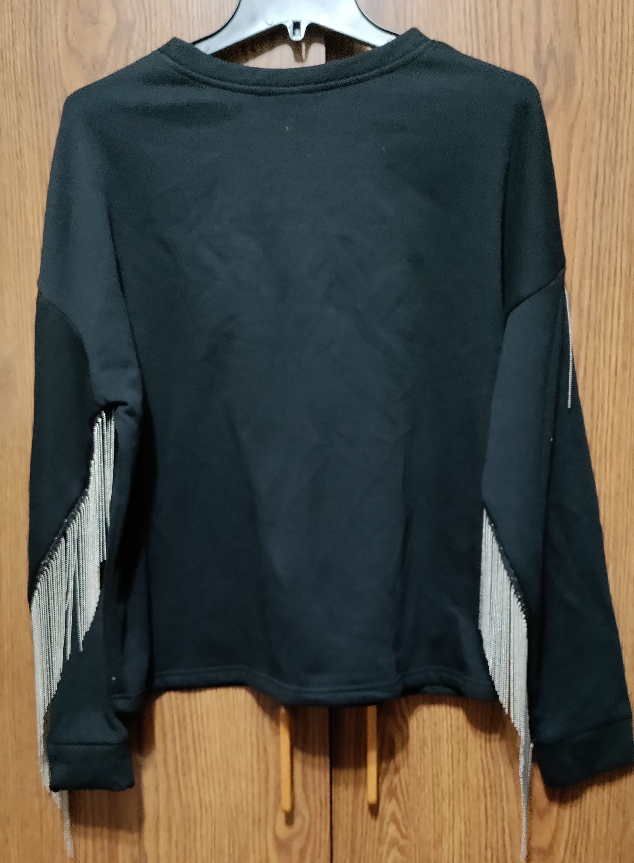 H&M H&M Women's Black Long Sleeve Sweater Sz M w/ metal fringe Size M / US 6-8 / IT 42-44 - 4 Thumbnail