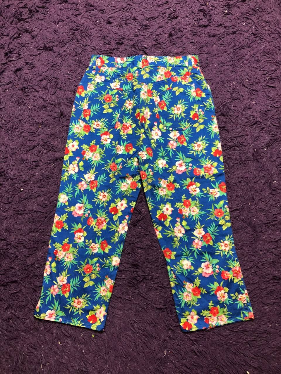 Lauren Ralph Lauren streetwear blue pants print flowers Lauren Ralph Lauren Y2K Size 30" / US 8 / IT 44 - 17 Thumbnail