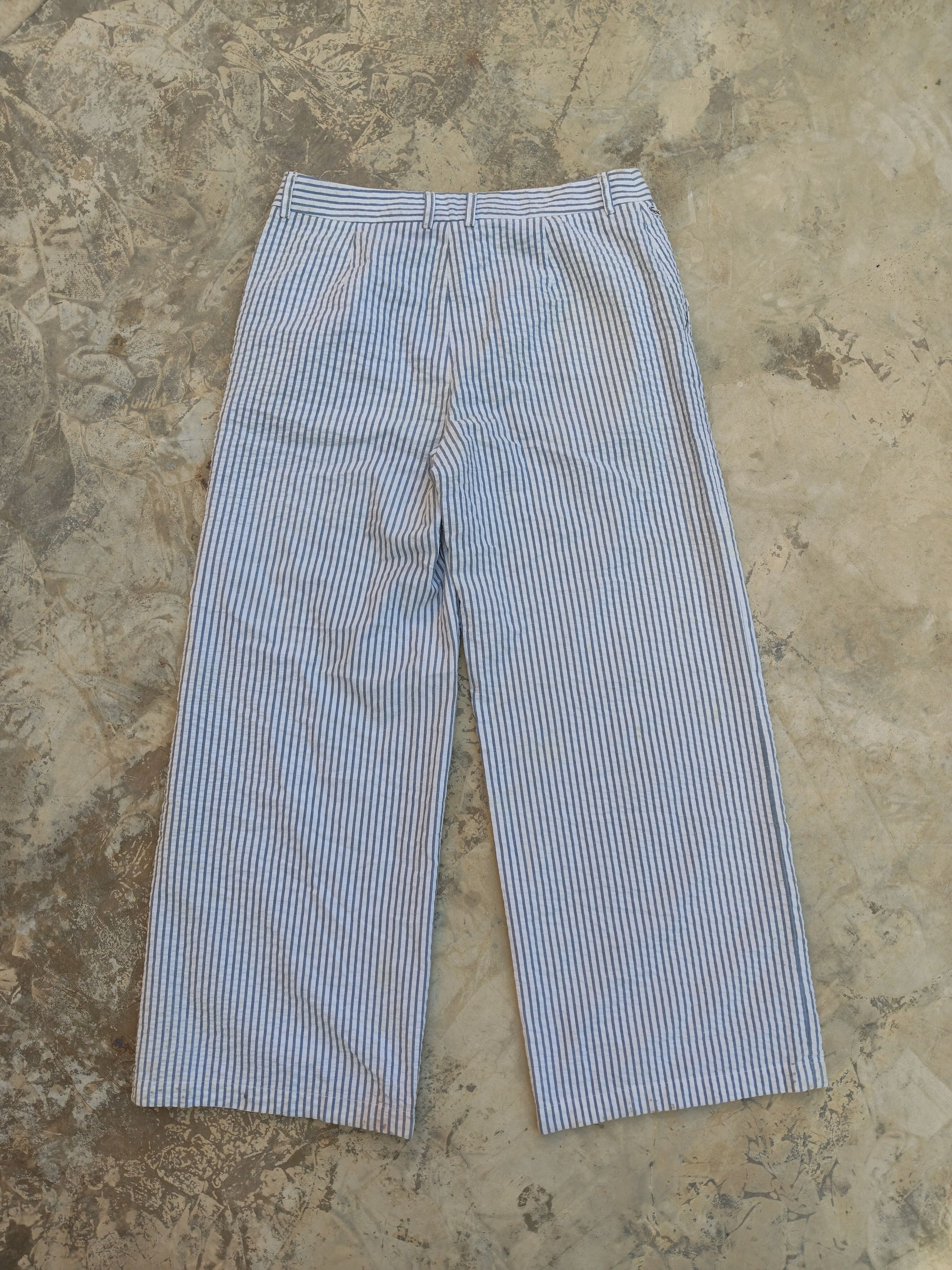 Lacoste LACOSTE Striped Wide Leg Stretch Pant Size 31" - 2 Thumbnail