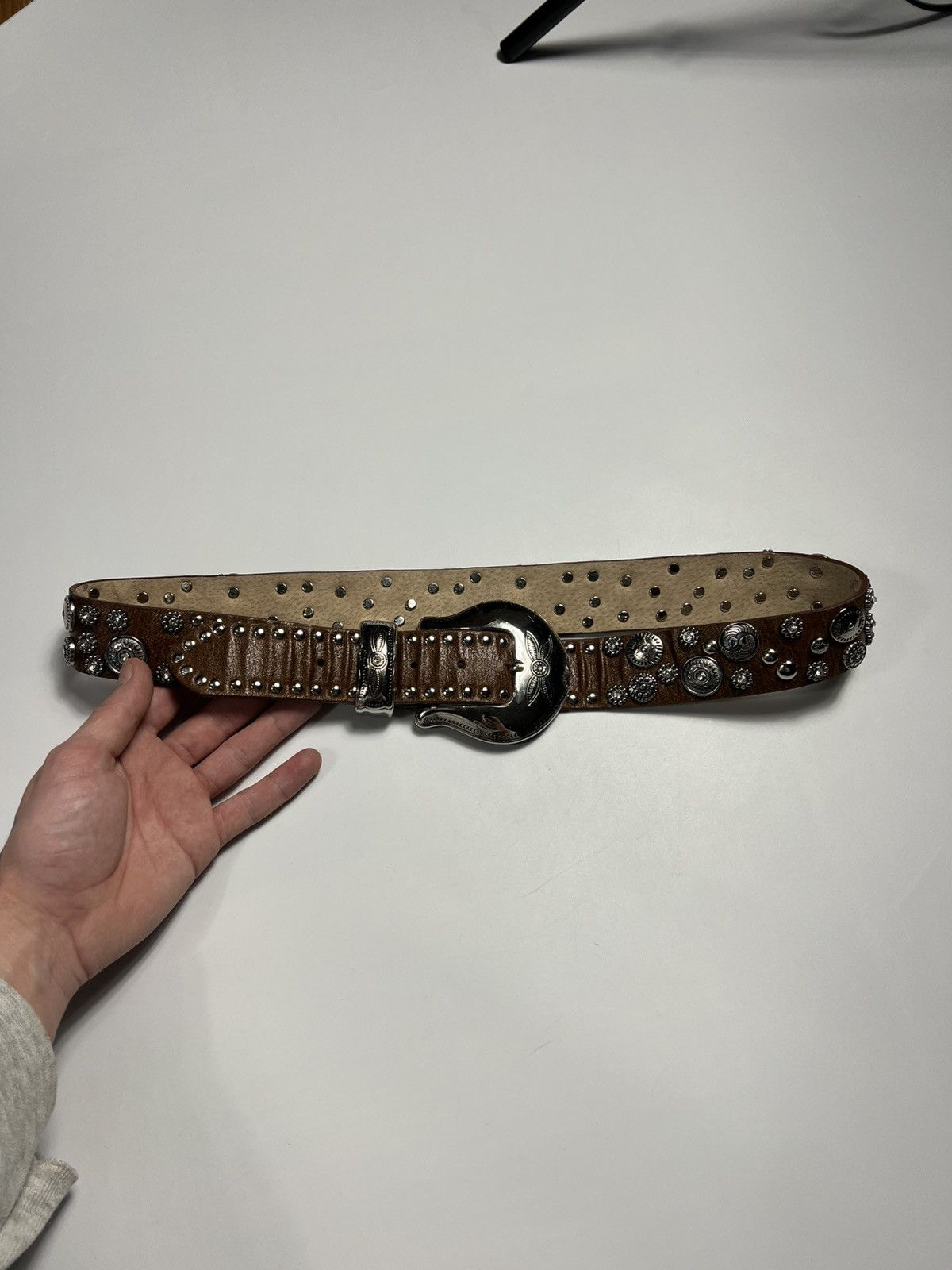 Vintage Vintage Western BB Simon Style Y2K Belt With Metal Buckle Size ONE SIZE - 1 Thumbnail