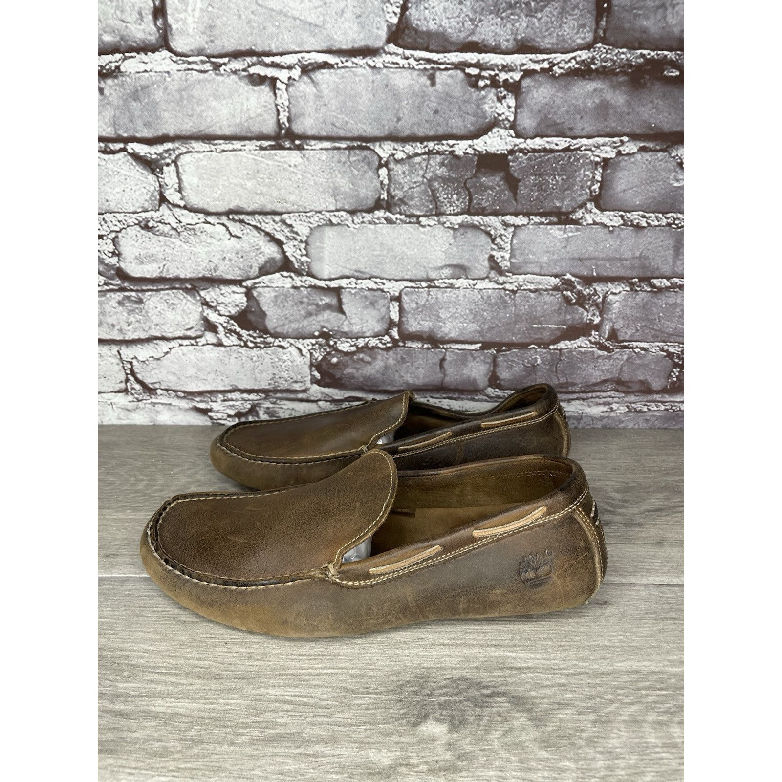 Timberland Timberland Brown Nubuck Leather Moc Slip On Loafers Driving Size US 8.5 / EU 41-42 - 19 Thumbnail
