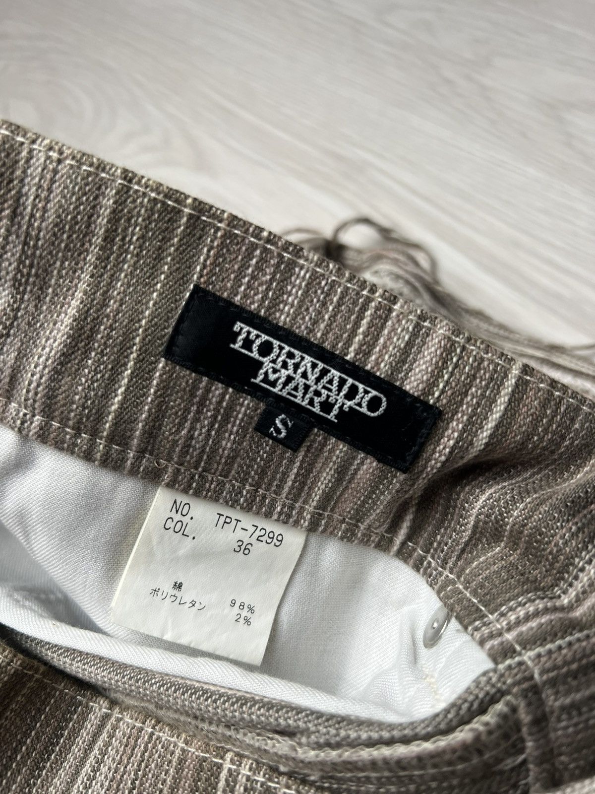 If Six Was Nine Tornado Mart Shadow Stripe Fringe Flared Denim Size US 29 - 8 Thumbnail