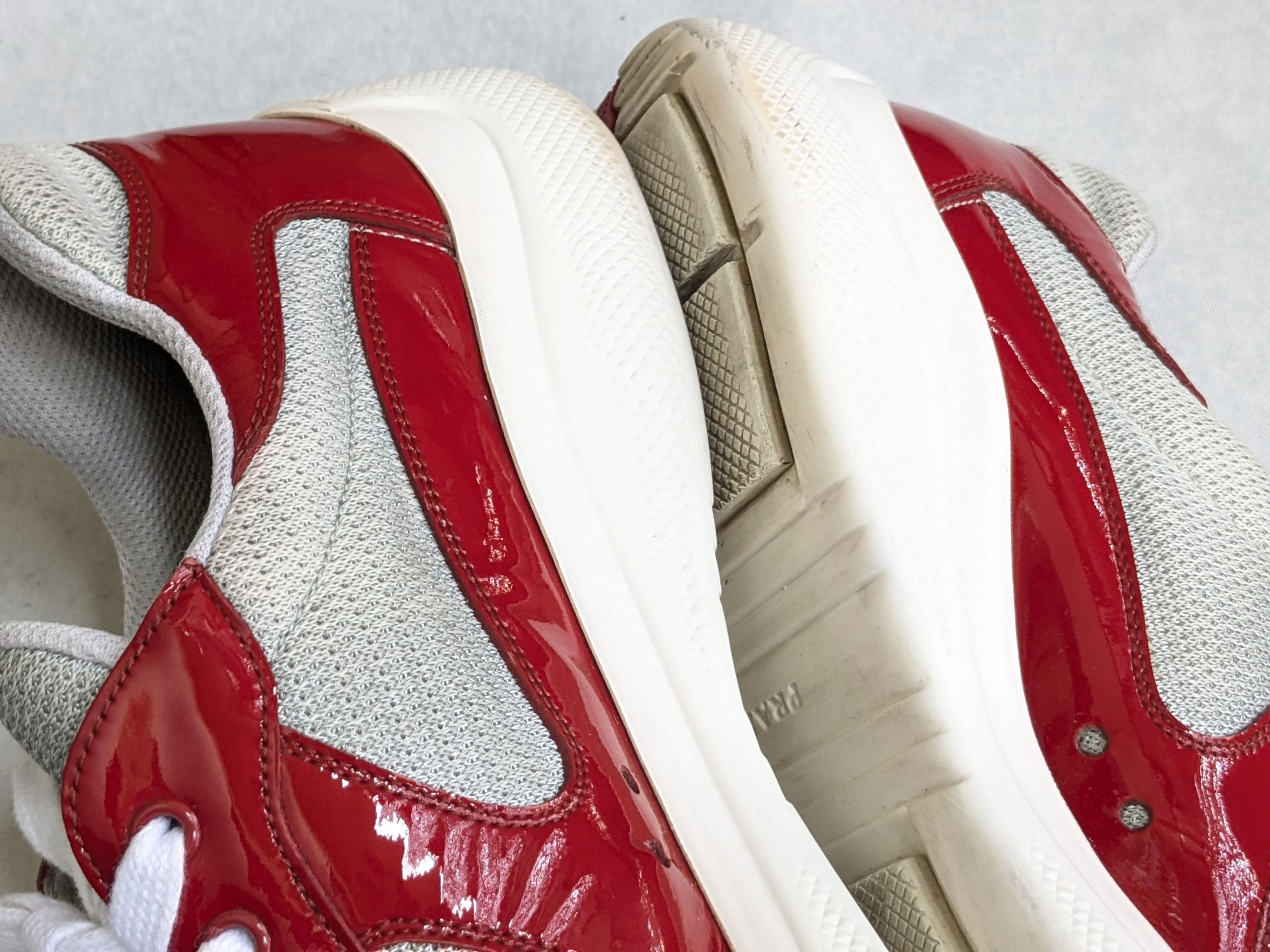 Prada Prada America's Cup Red Patent Leather 11 Low Silver Size US 11 / EU 44 - 10 Thumbnail