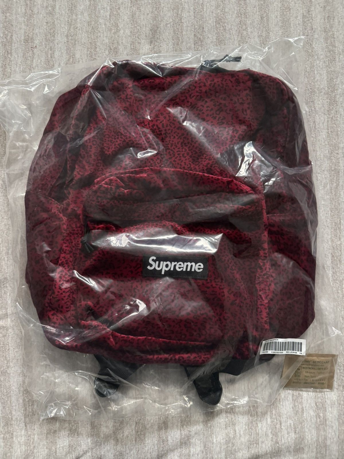 Supreme Velvet Backpack Red Leopard | Grailed