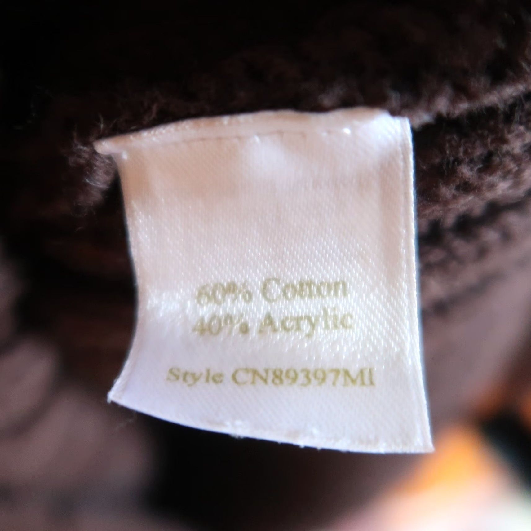 Vintage VINTAGE Caslon Dark Brown Ribbed Knit 1/4 Zip Cotton Sweater L Size L / US 10 / IT 46 - 6 Thumbnail