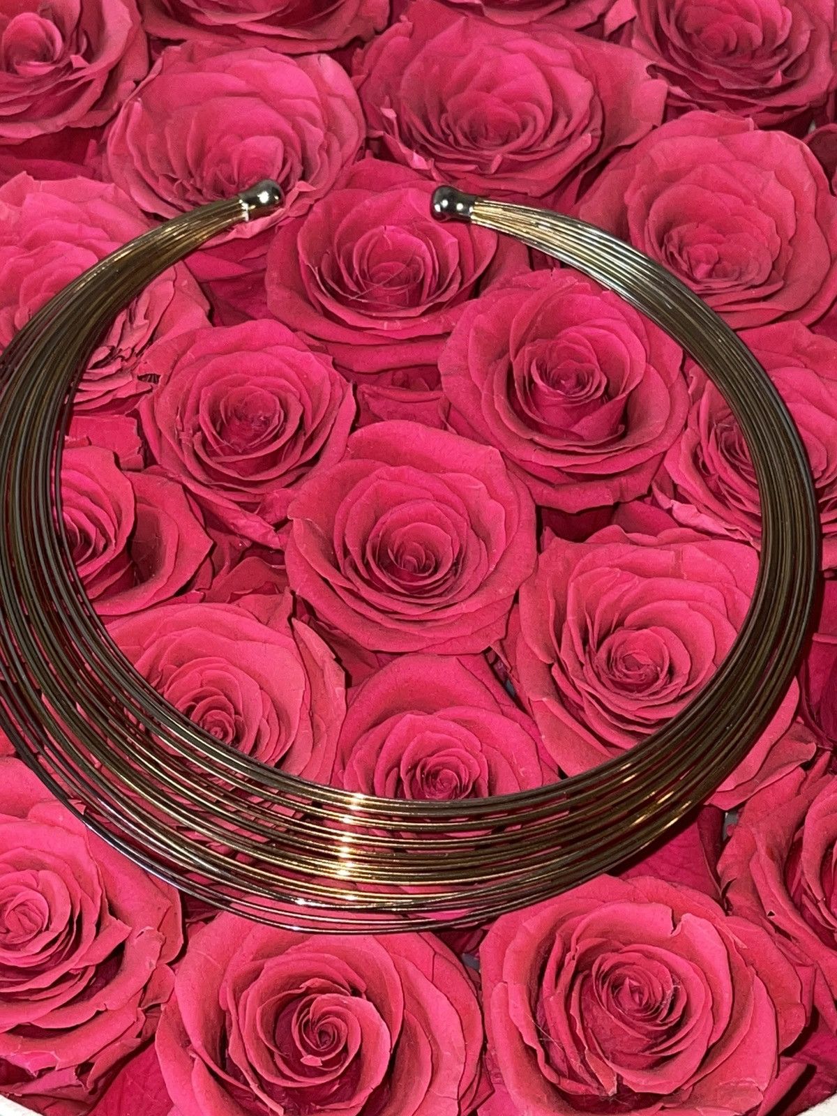Vintage Vintage 60’s Mixed Metal 20 Strand Choker Collar Size ONE SIZE - 4 Thumbnail